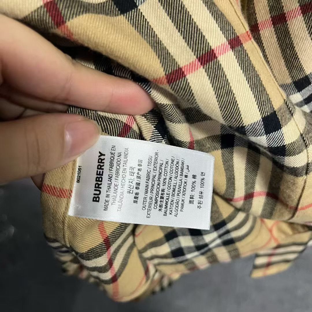 Burberry Burberry Cotton Plaid Beige Shirt 2 Men Size US XS / EU 42 / 0 - 4 Thumbnail