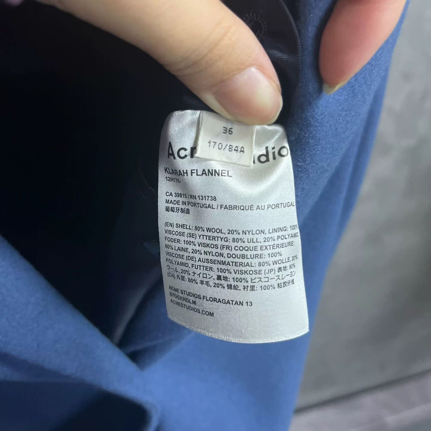 Acne Studios Acne Studios Casual Blue Coat 36 Women Size S / US 4 / IT 40 - 3 Thumbnail