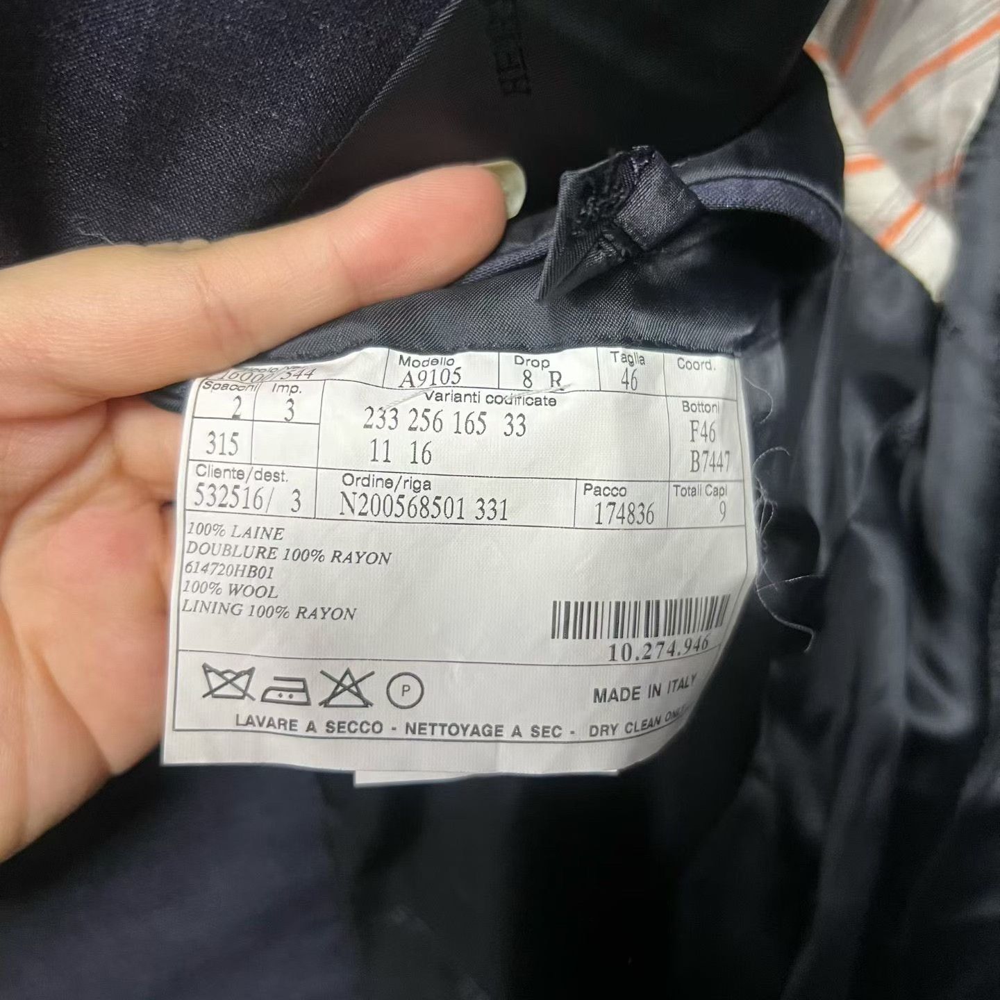 Hermes Hermes Formal Blue Suit 46 Men Size 40R - 3 Thumbnail