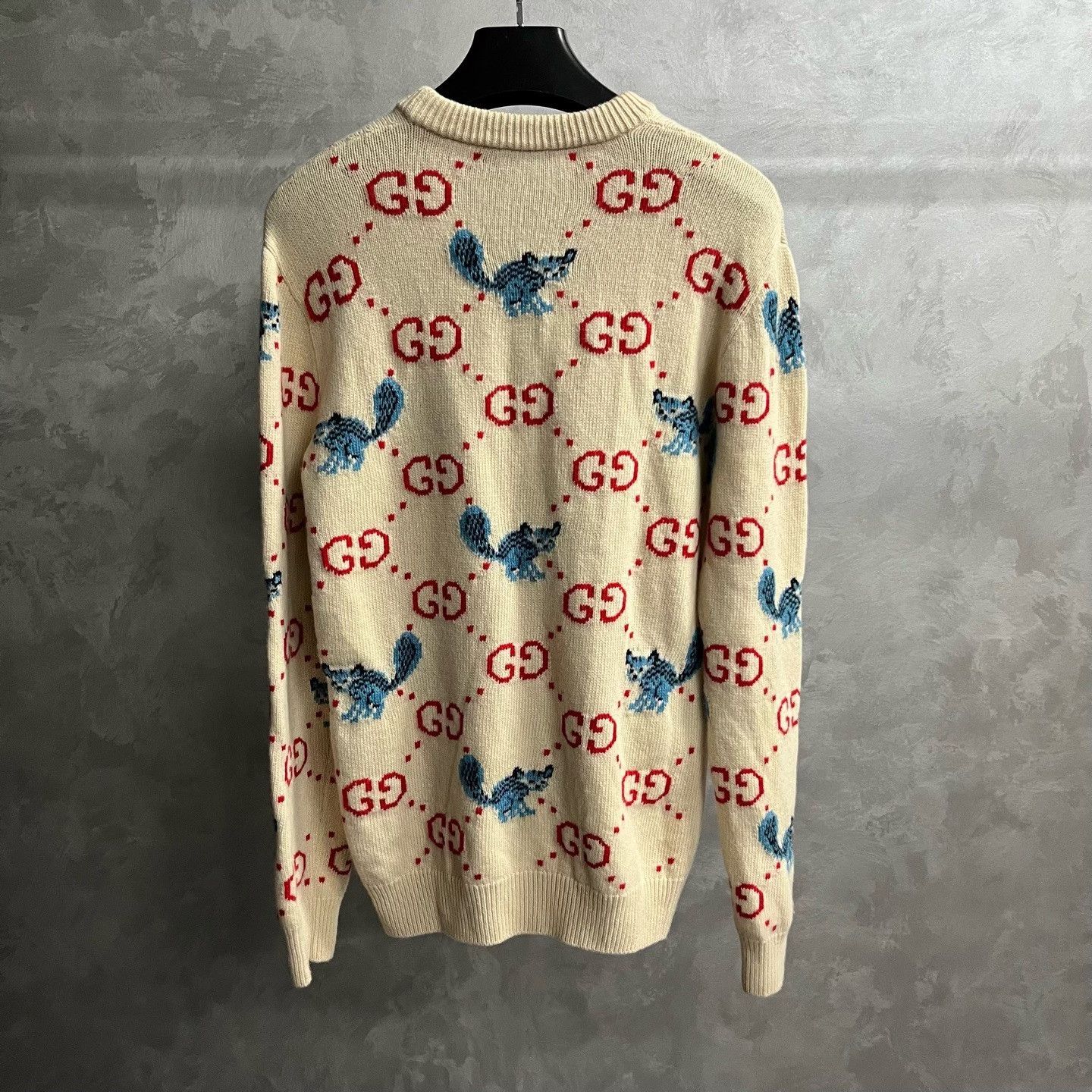 Gucci Gucci Wool Graphic White Sweater XS Women Size XS / US 0-2 / IT 36-38 - 5 Thumbnail