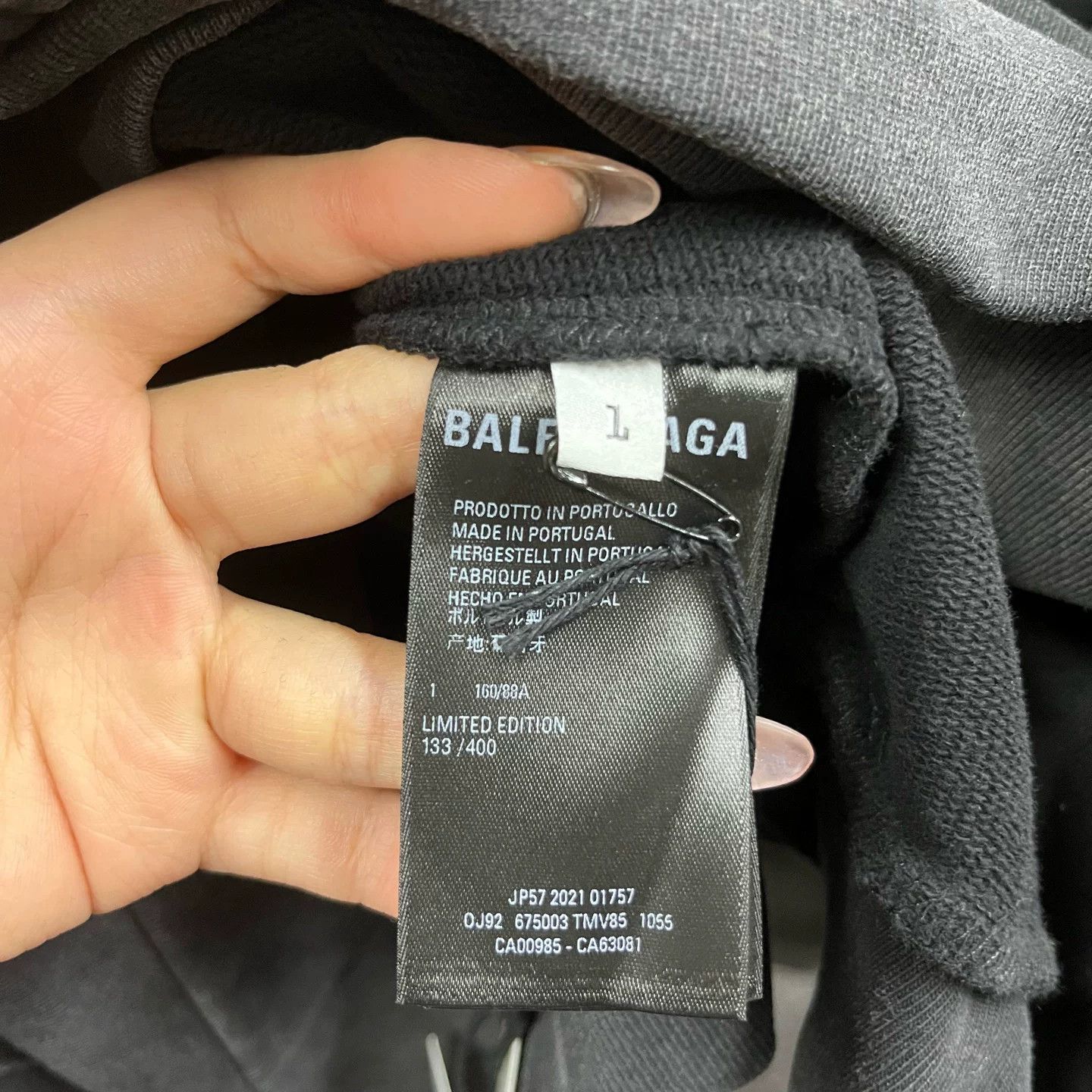 Balenciaga Balenciaga Fleece Graphic Black Hoodie 1 Men Size US XS / EU 42 / 0 - 6 Thumbnail