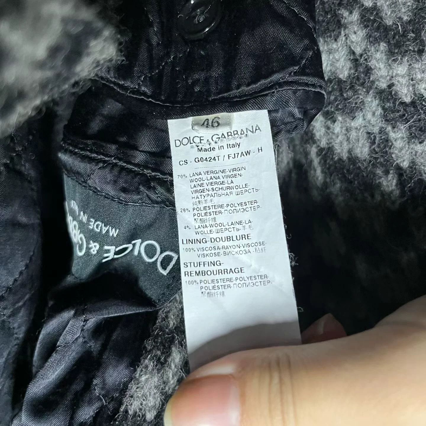 Dolce & Gabbana Dolce & Gabbana Wool Gray Light Jacket 46 Men Size US L / EU 52-54 / 3 - 4 Thumbnail