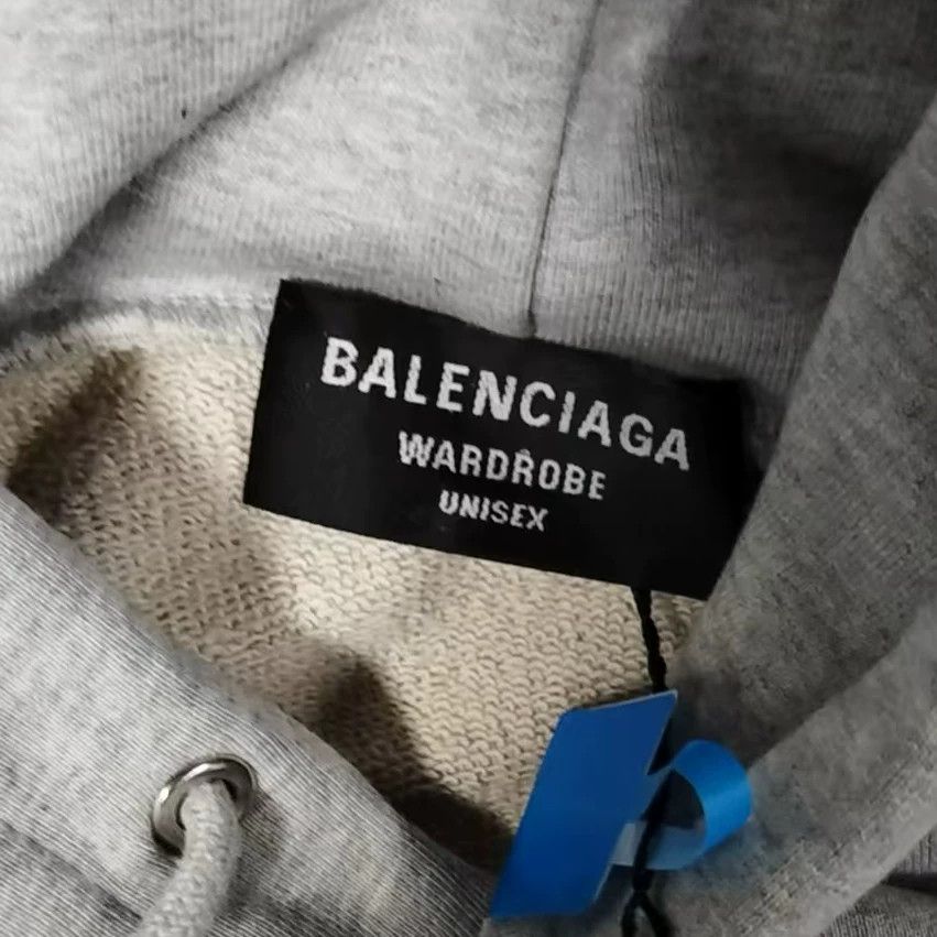Balenciaga Balenciaga Embroidered Graphic Gray Hoodie XS Women Size XS / US 0-2 / IT 36-38 - 8 Thumbnail