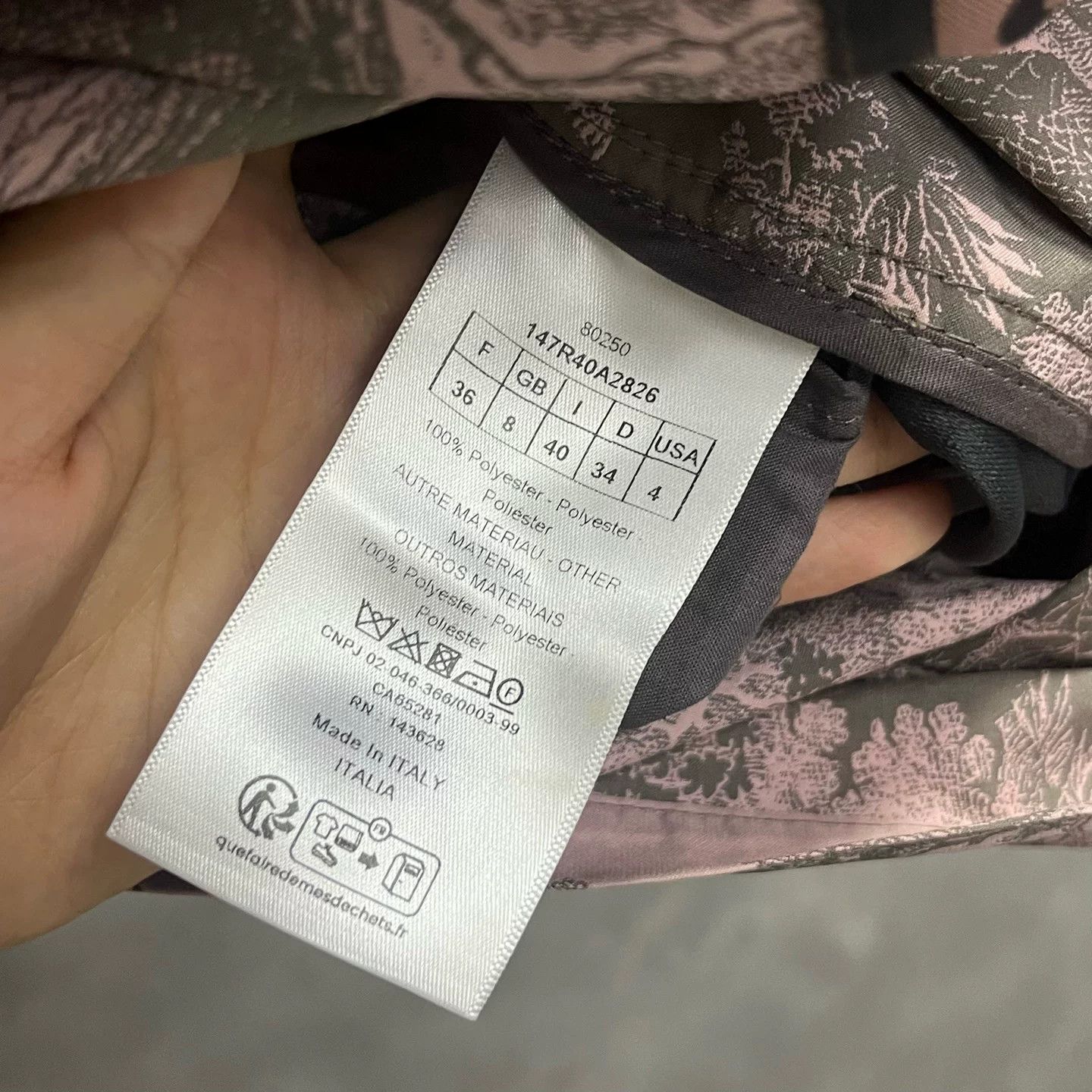 Dior Dior Printed Gray Dress 36 Women Size S / US 4 / IT 40 - 3 Thumbnail