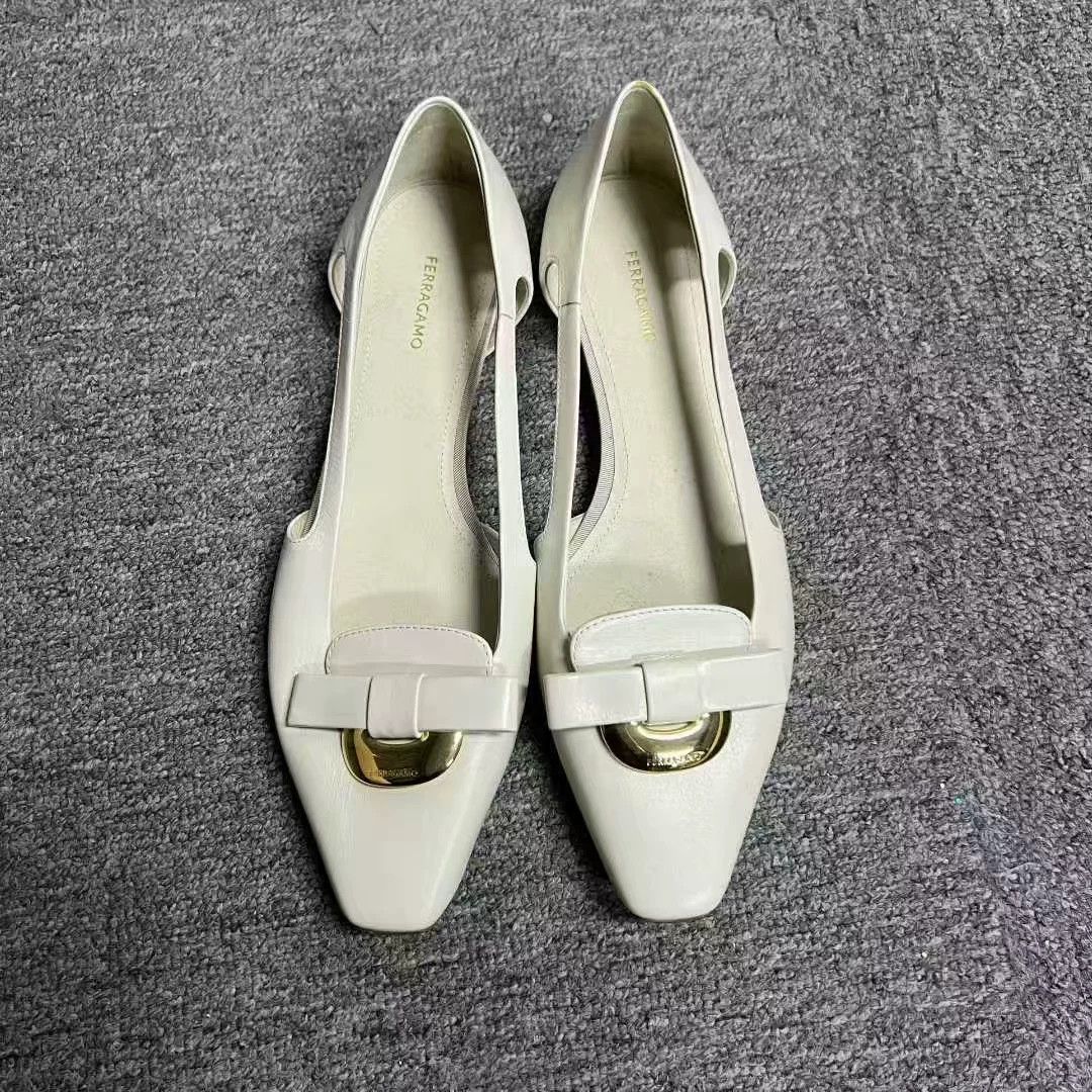 Salvatore Ferragamo Salvatore Ferragamo Leather White Lowtop Sneakers 6.5 Women Size US 6.5 / IT 36.5 - 2 Thumbnail