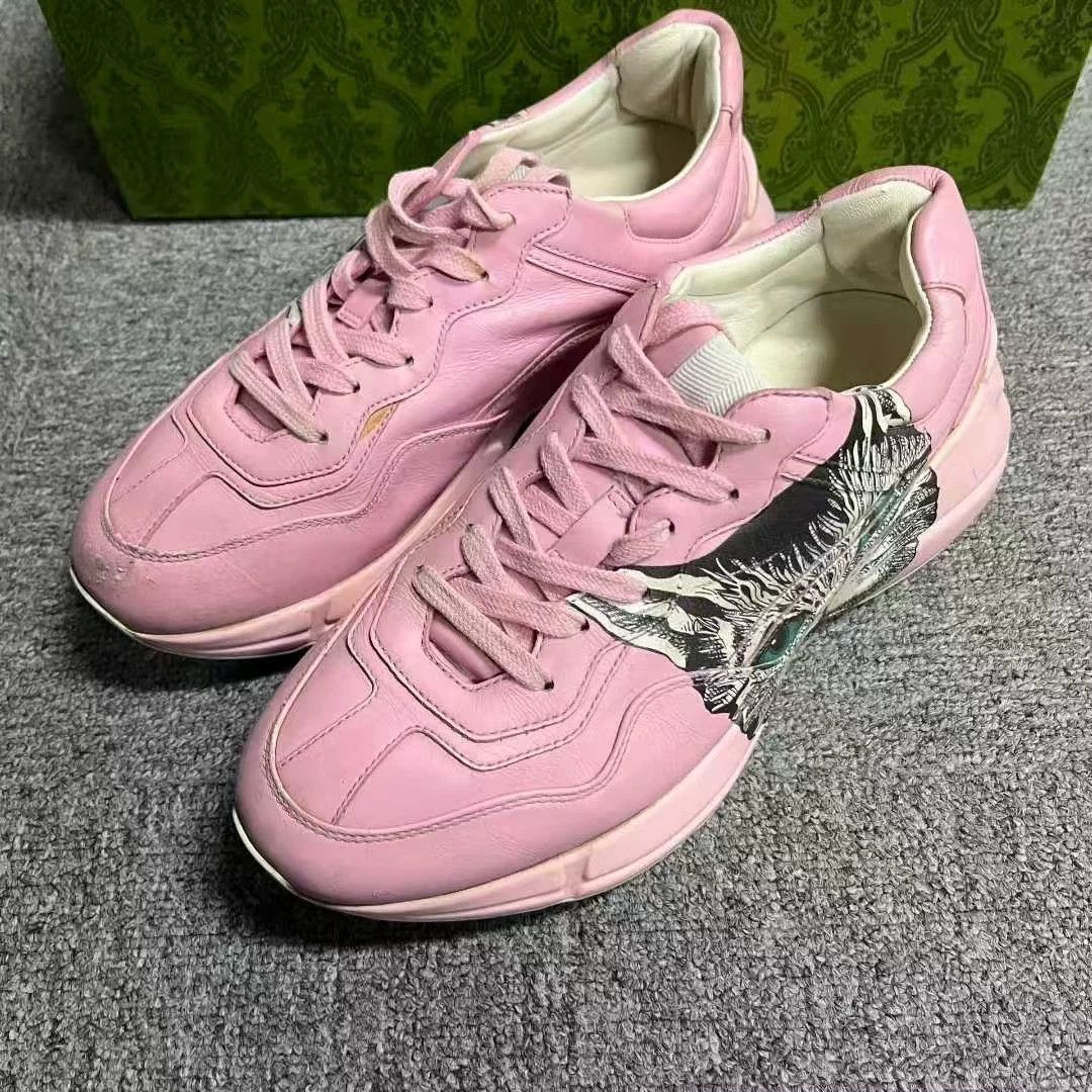 Gucci Gucci Printed Pink Lowtop Sneakers 39 Women Size US 8.5 / IT 38.5 - 2 Thumbnail