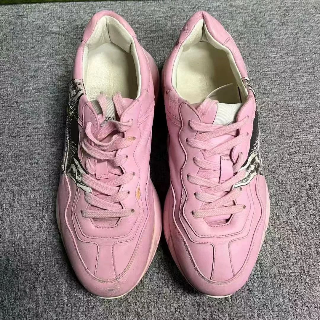 Gucci Gucci Printed Pink Lowtop Sneakers 39 Women Size US 8.5 / IT 38.5 - 3 Thumbnail