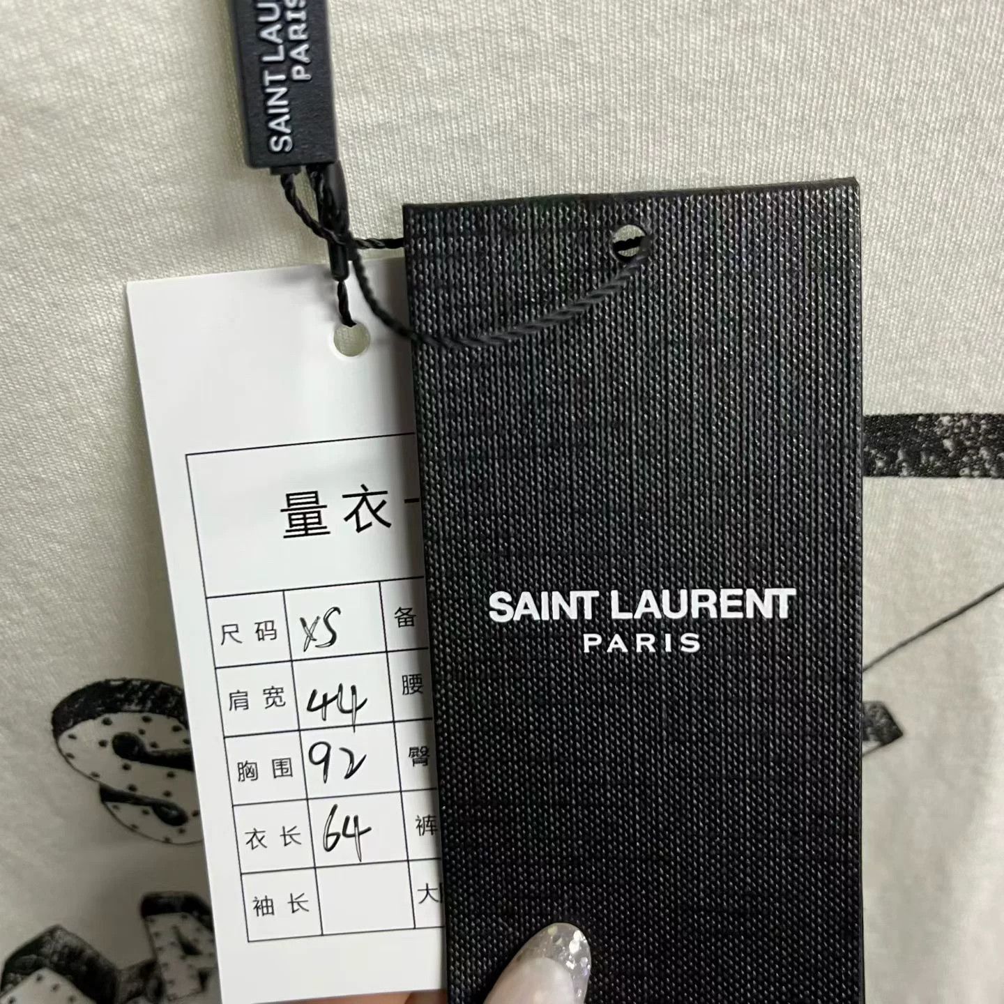 Saint Laurent Paris Saint Laurent Paris Printed White T-Shirt XS Women Size XS / US 0-2 / IT 36-38 - 4 Thumbnail
