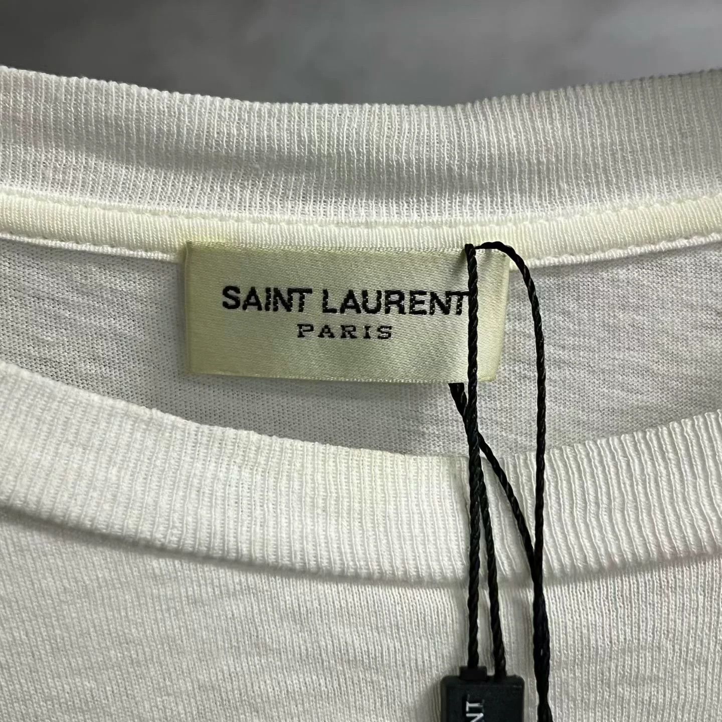 Saint Laurent Paris Saint Laurent Paris Printed White T-Shirt XS Women Size XS / US 0-2 / IT 36-38 - 2 Thumbnail