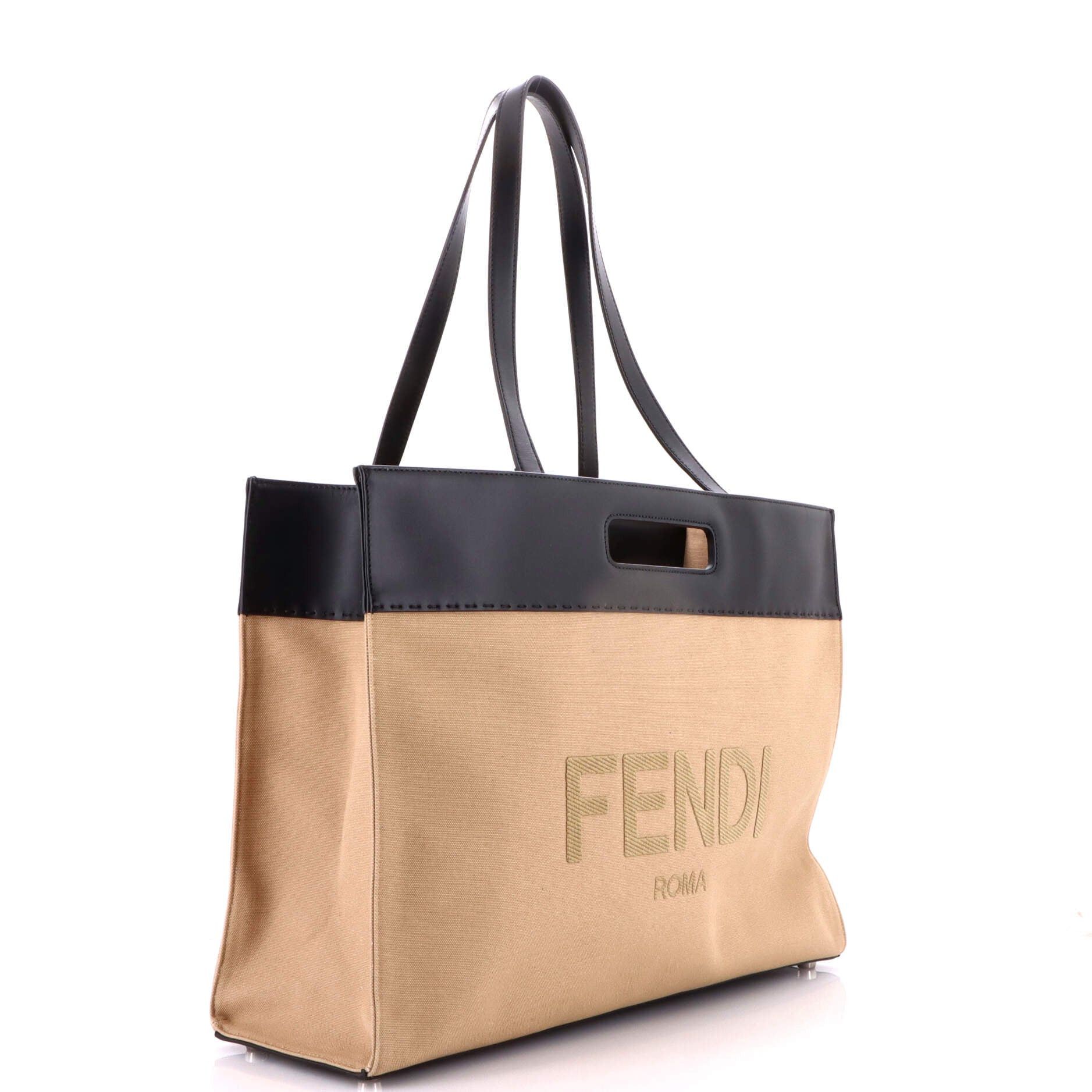 Fendi Cut Out Handle Shopper Tote Size ONE SIZE - 2 Thumbnail