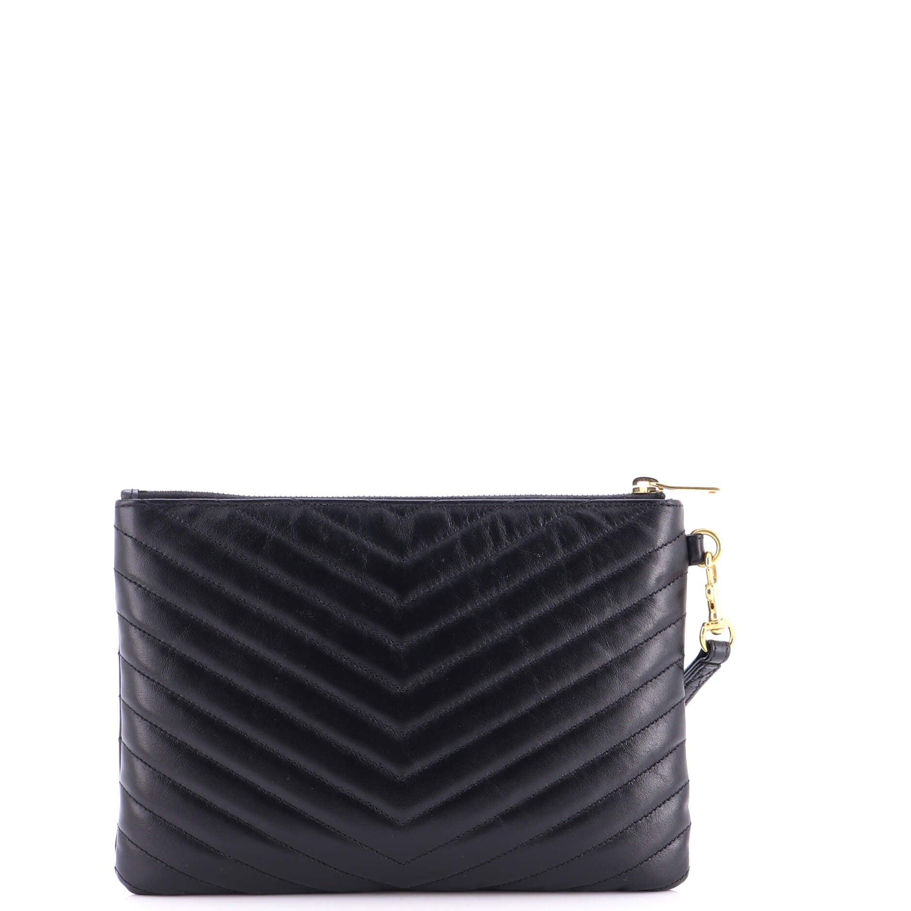 Saint Laurent Paris Classic Monogram Wristlet Pouch Size ONE SIZE - 3 Thumbnail