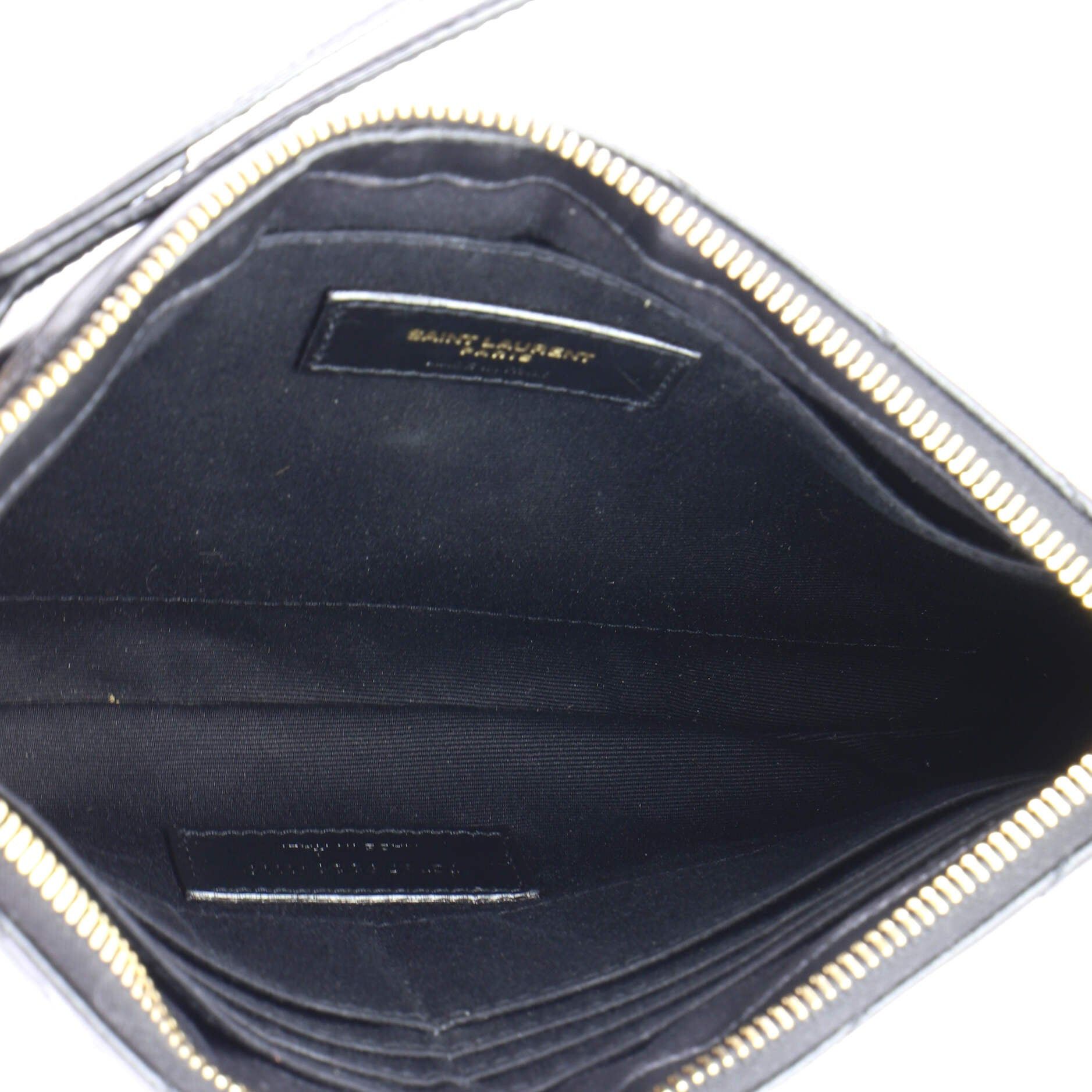 Saint Laurent Paris Classic Monogram Wristlet Pouch Size ONE SIZE - 5 Thumbnail