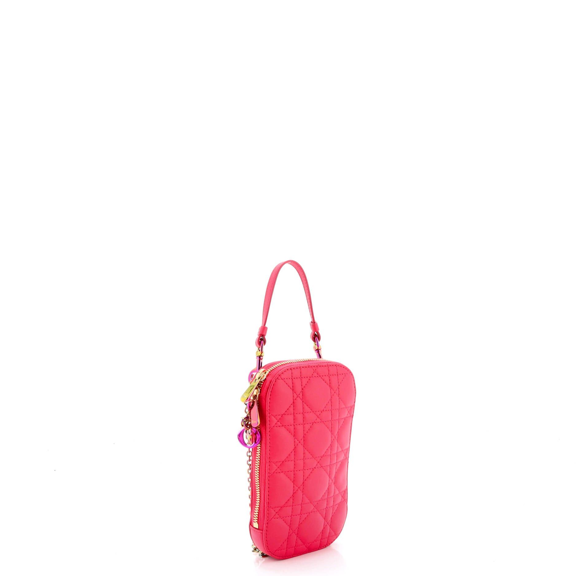 Dior Lady Dior Phone Holder on Chain Size ONE SIZE - 2 Thumbnail