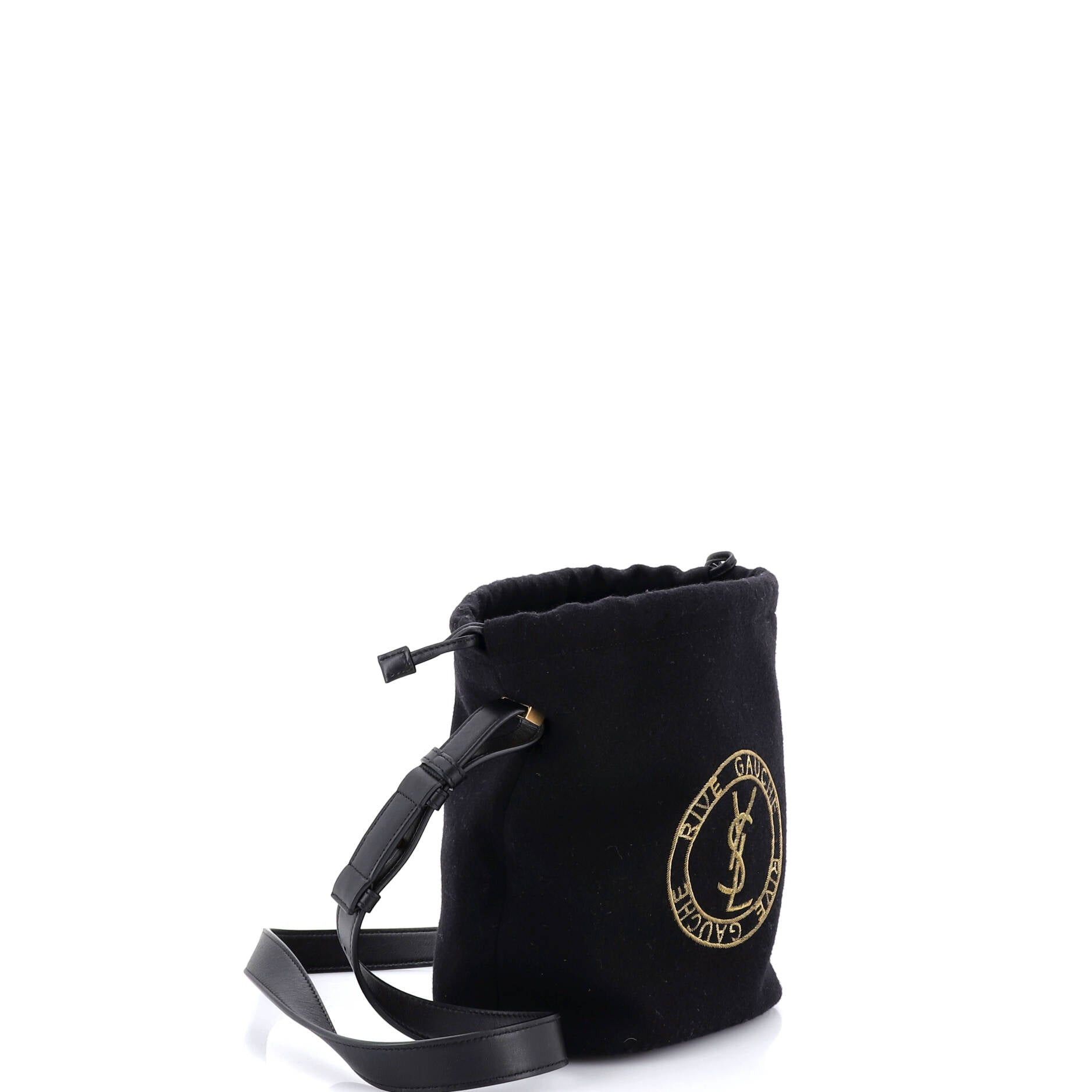 Saint Laurent Paris Rive Gauche Drawstring Bucket Bag Size ONE SIZE - 3 Thumbnail
