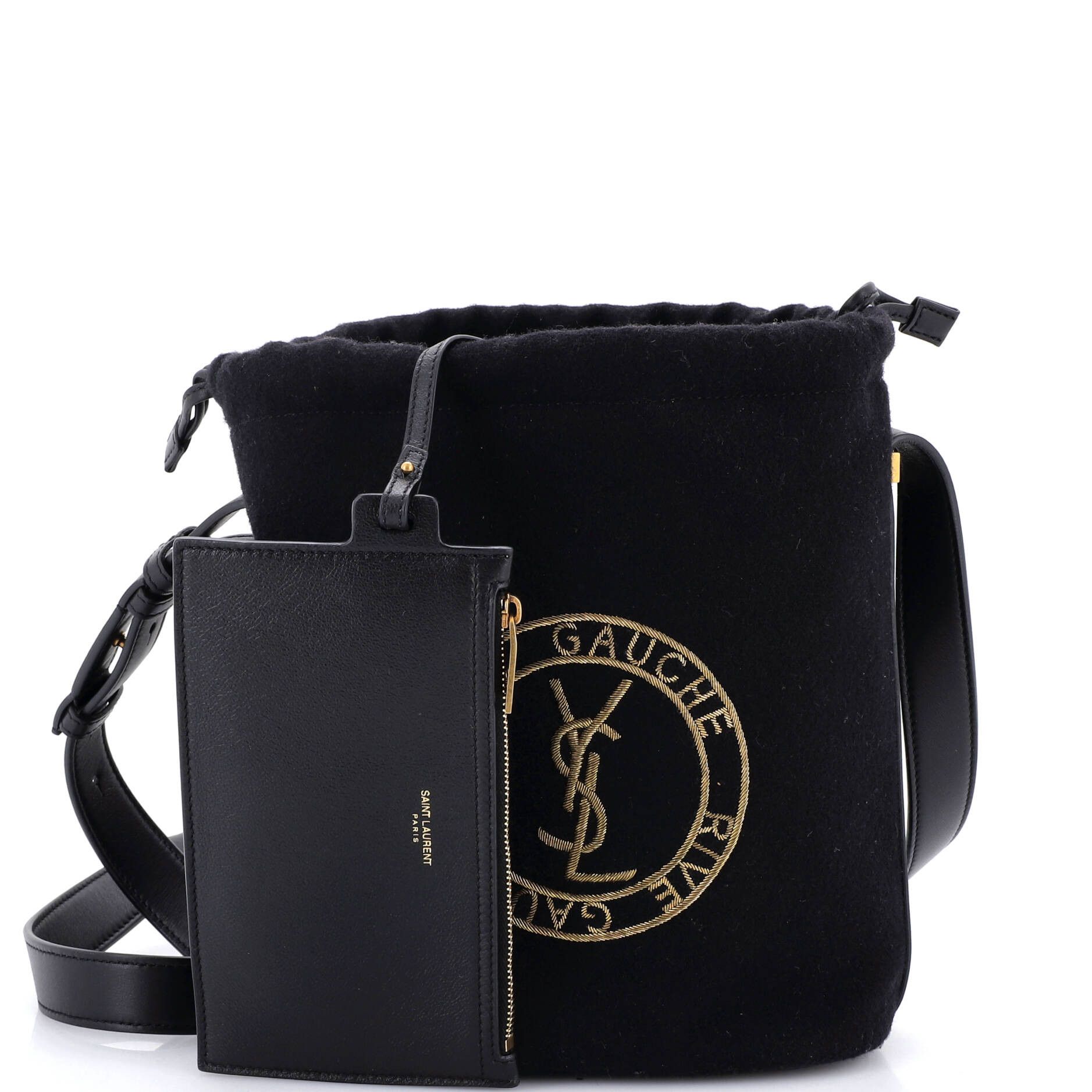 Saint Laurent Paris Rive Gauche Drawstring Bucket Bag Size ONE SIZE - 2 Thumbnail
