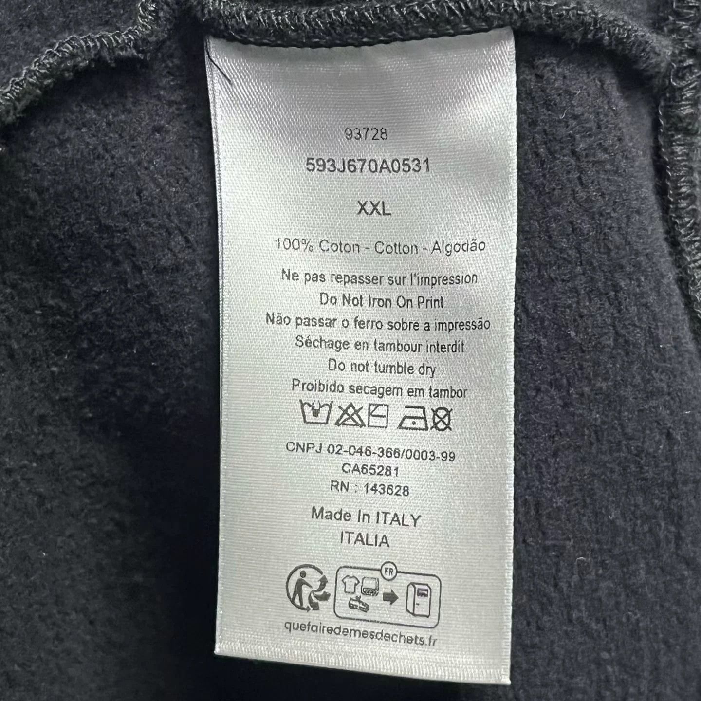 Dior Dior Cotton Black T-Shirt XXL Women Size XXL / US 16-18 / IT 52-54 - 3 Thumbnail