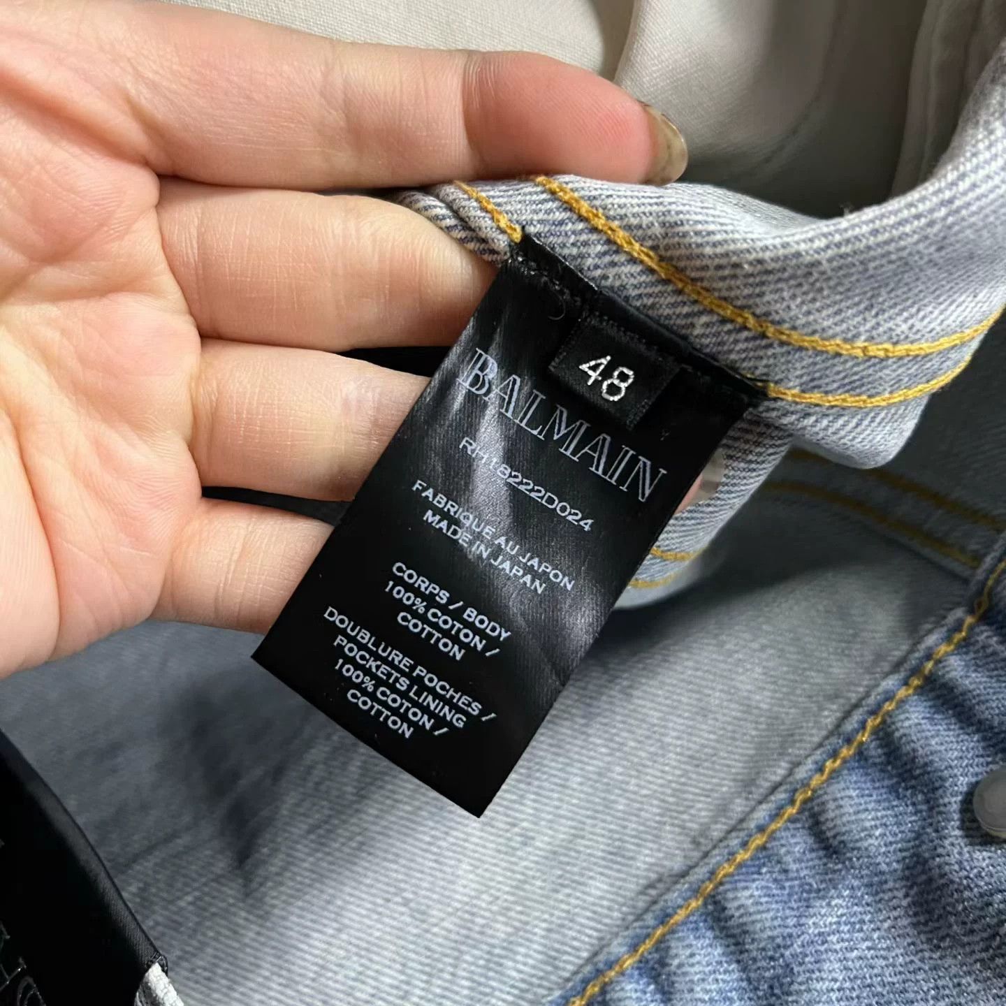 Balmain Balmain Retro Embroidered Blue Hoodie 48 Men Size US XL / EU 56 / 4 - 3 Thumbnail