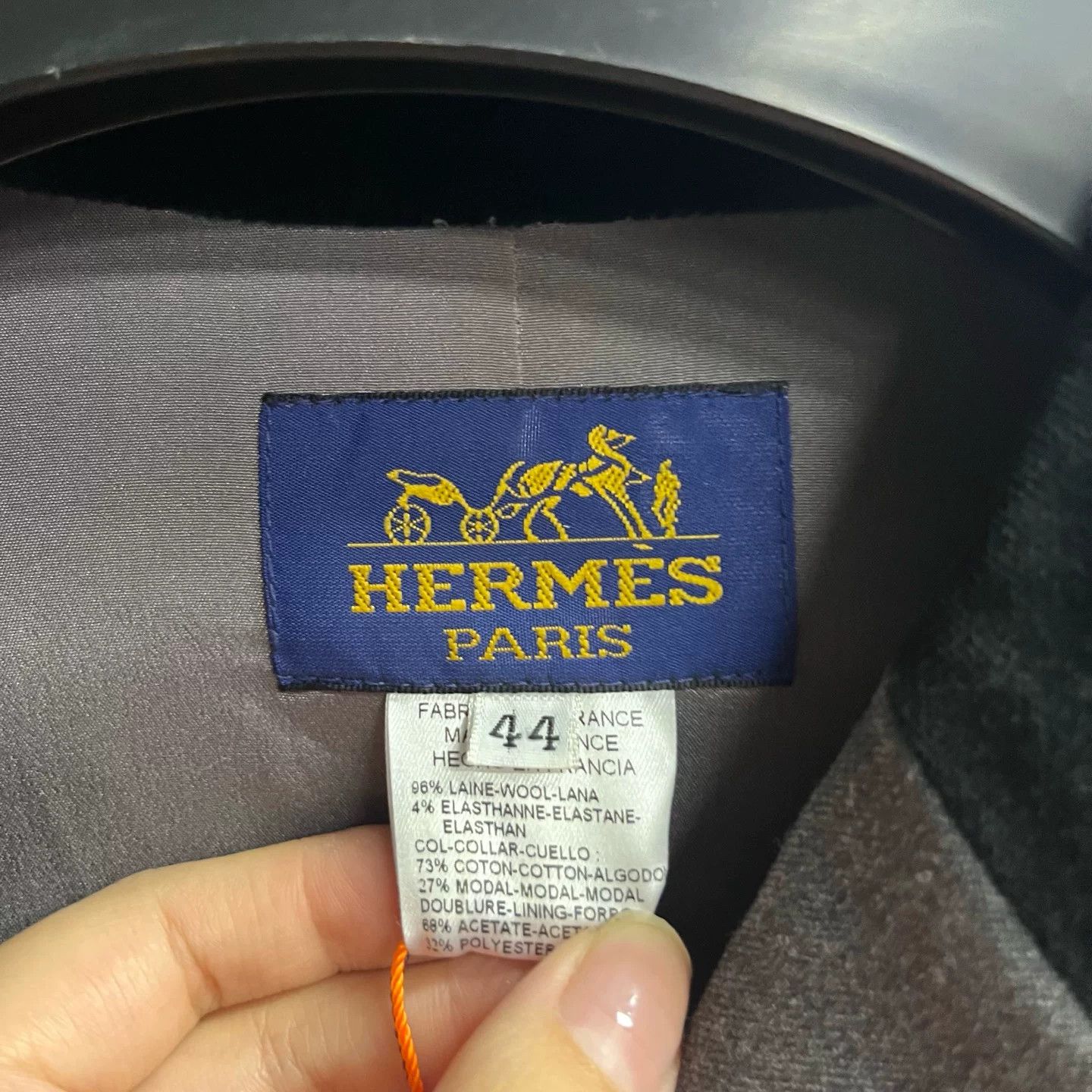 Hermes Hermes Formal Gray Hoodie 44 Men Size US L / EU 52-54 / 3 - 3 Thumbnail