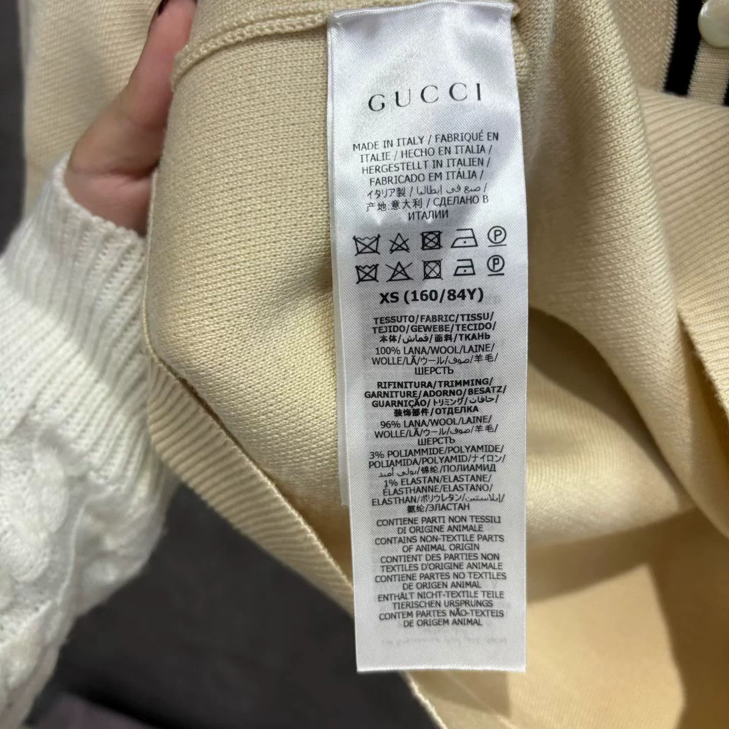 Gucci Gucci Knit Beige T-Shirt XS Women Size XS / US 0-2 / IT 36-38 - 3 Thumbnail