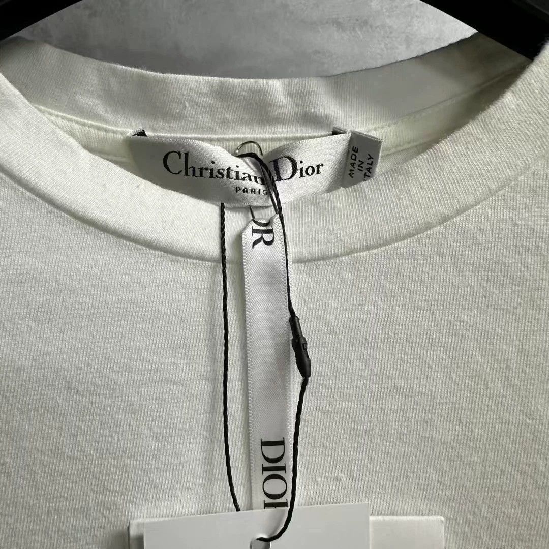 Dior Dior Printed Graphic White T-Shirt XS Women Size XS / US 0-2 / IT 36-38 - 2 Thumbnail