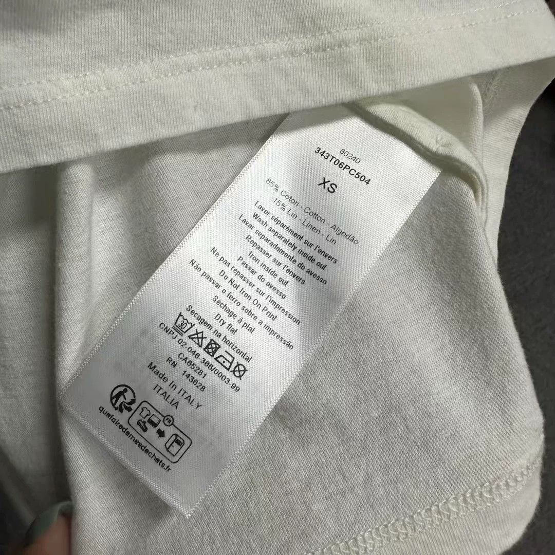 Dior Dior Printed Graphic White T-Shirt XS Women Size XS / US 0-2 / IT 36-38 - 3 Thumbnail