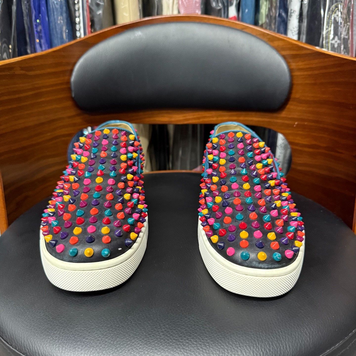 Christian Louboutin Christian Louboutin Rainbow Multi Lowtop Sneakers 8.5 Men Size US 8.5 / EU 41-42 - 2 Thumbnail