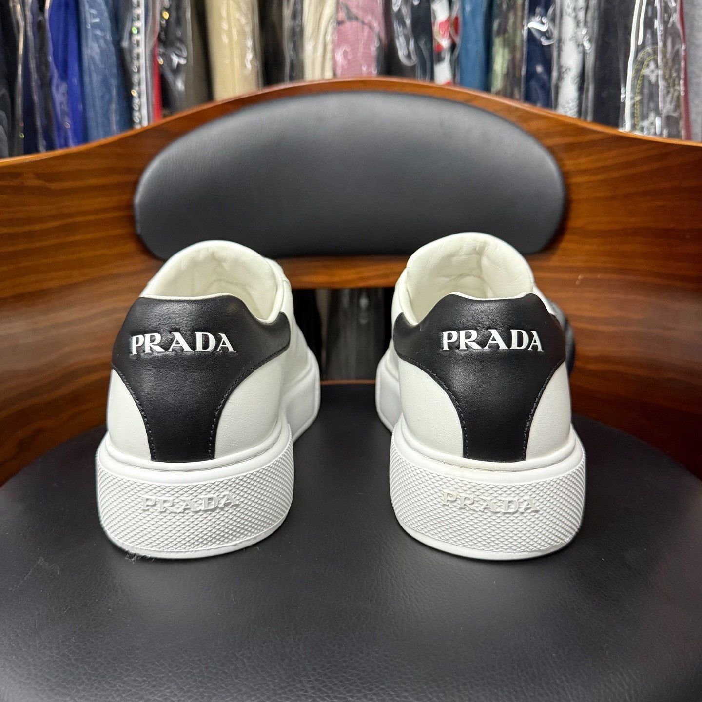 Prada Prada White Lowtop Sneakers 40 Men Size US 7.5 / EU 40-41 - 3 Thumbnail