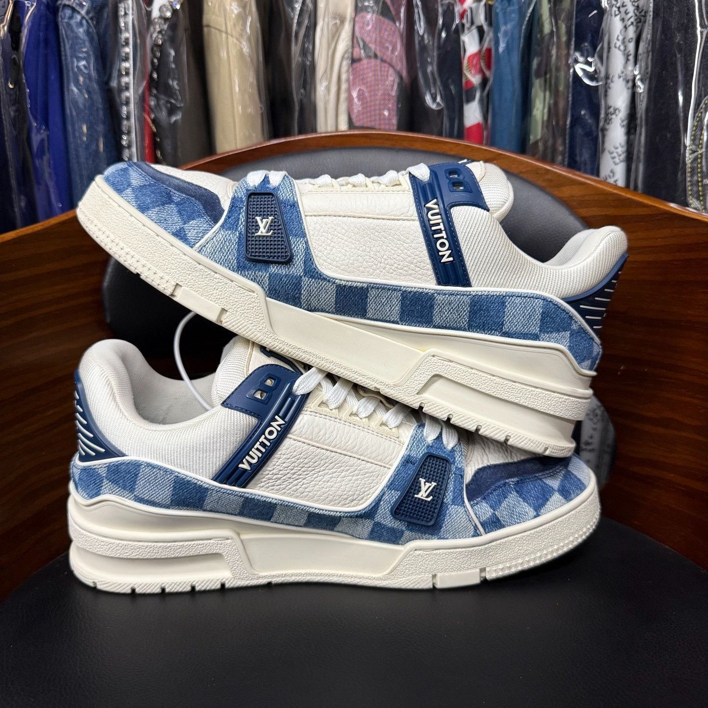 Louis Vuitton Louis Vuitton Training Denim Blue Lowtop Sneakers 8.5 Men Size US 8.5 / EU 41-42 - 7 Thumbnail