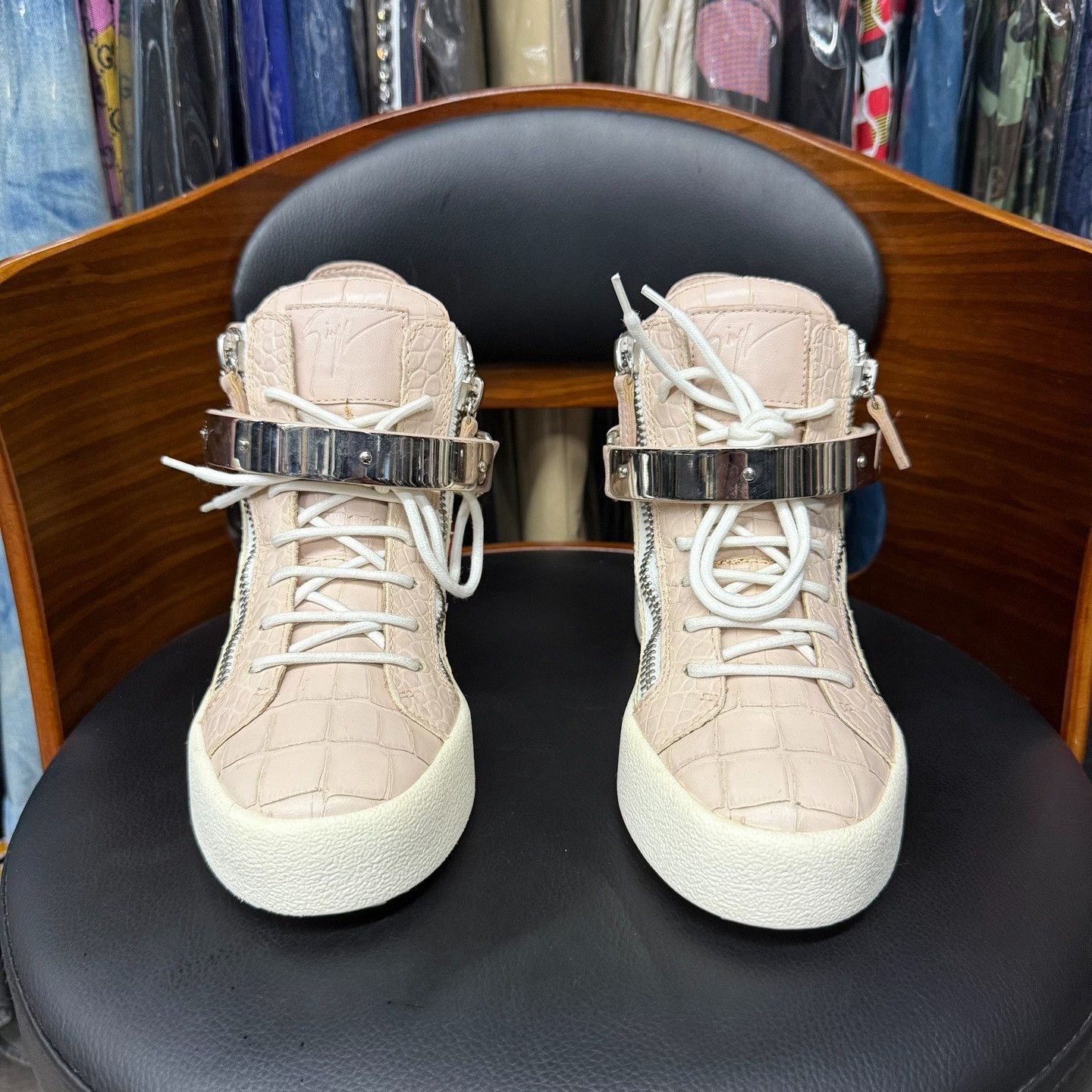 Giuseppe Zanotti Giuseppe Zanotti Casual Pink Hitop Sneakers us_5 Women Size US 5 / IT 35 - 2 Thumbnail