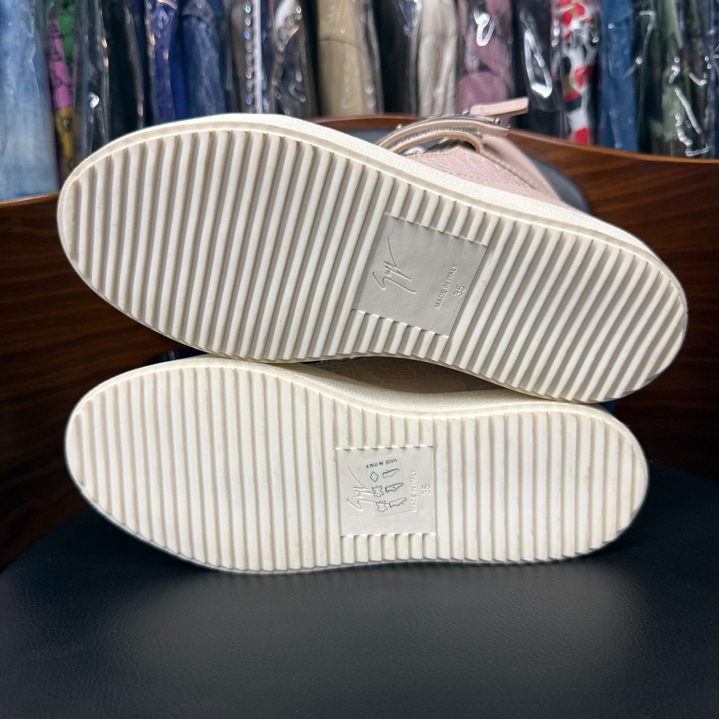 Giuseppe Zanotti Giuseppe Zanotti Casual Pink Hitop Sneakers us_5 Women Size US 5 / IT 35 - 9 Thumbnail