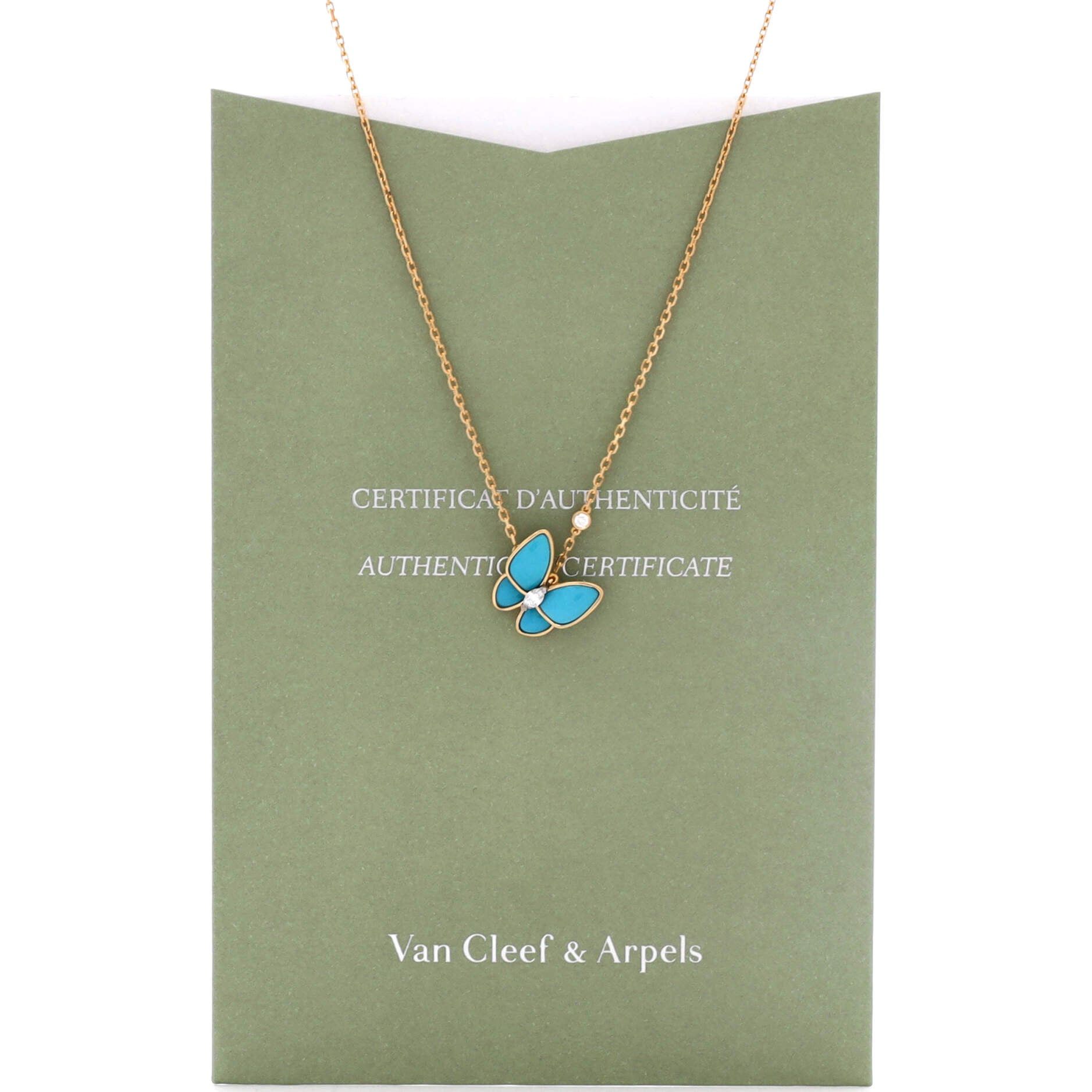 Van Cleef & Arpels Two Butterfly Pendant Necklace Size ONE SIZE - 2 Thumbnail