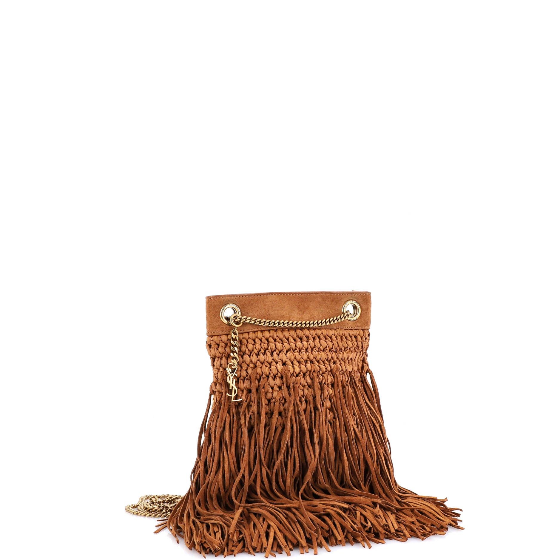 Saint Laurent Paris Grace Fringe Hobo Size ONE SIZE - 2 Thumbnail