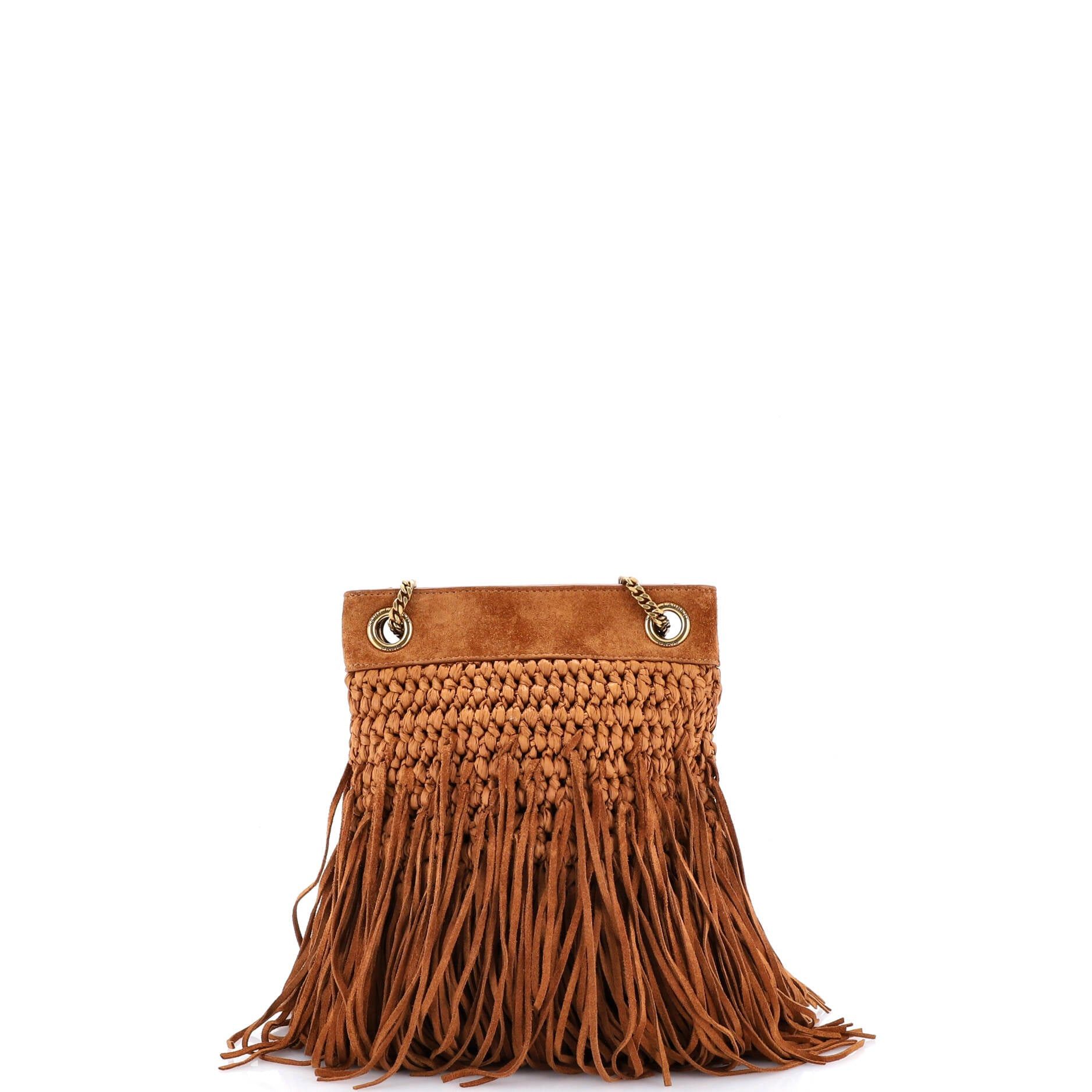 Saint Laurent Paris Grace Fringe Hobo Size ONE SIZE - 3 Thumbnail