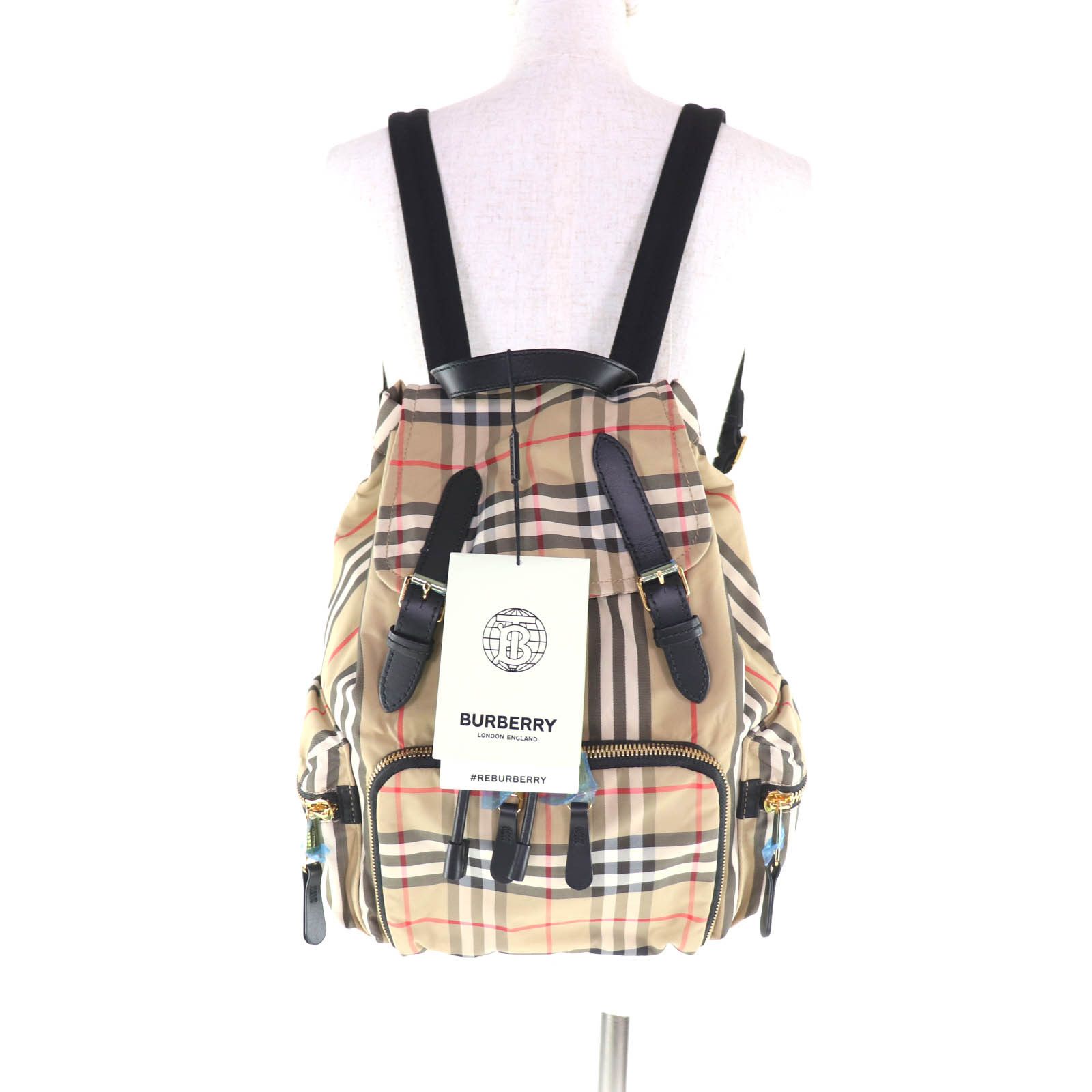 Burberry Burberry Burberry Nova Check Polyamide Backpack Plastic / Synthetic Backpack 8032709 DUTY FREE for USA Size ONE SIZE - 6 Thumbnail