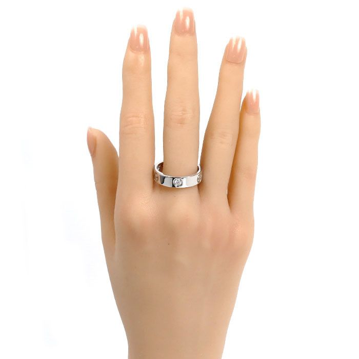 Cartier Cartier Cartier Love Au750 White Gold Diamond Ring Size 22.5 Precious Metal Ring B4032563 DUTY FREE for USA Size ONE SIZE - 6 Thumbnail