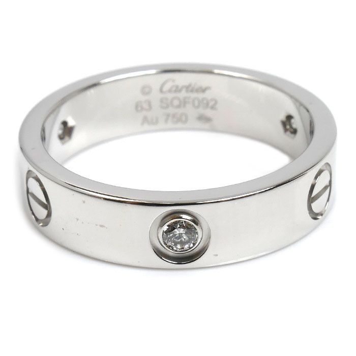Cartier Cartier Cartier Love Au750 White Gold Diamond Ring Size 22.5 Precious Metal Ring B4032563 DUTY FREE for USA Size ONE SIZE - 3 Thumbnail