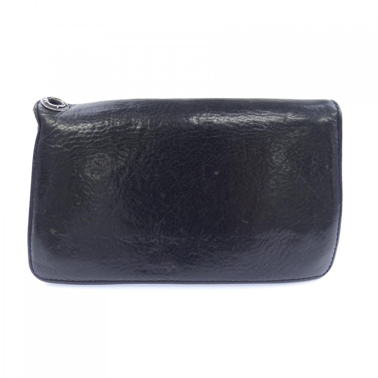 Chrome Hearts Chrome Hearts Chrome Hearts 1 ZIP BLK Floral Wallet Leather Short Wallet 224630400105200 DUTY FREE for USA Size ONE SIZE - 2 Thumbnail