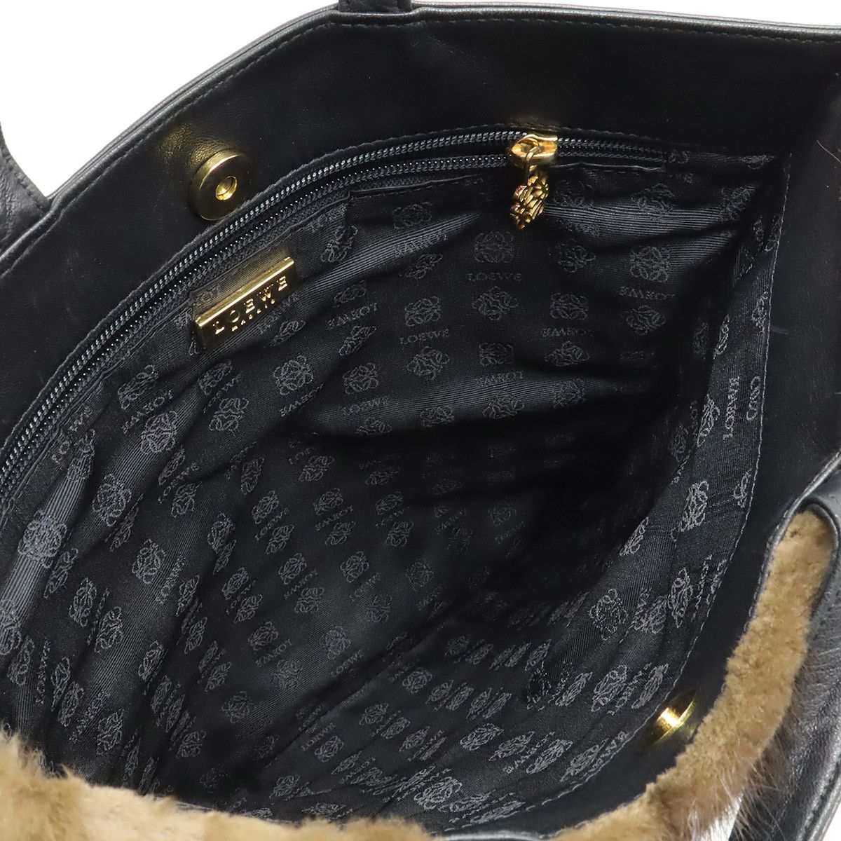 Loewe Loewe Loewe Fur Leather Handbag Leather Tote Bag DUTY FREE for USA Size ONE SIZE - 5 Thumbnail