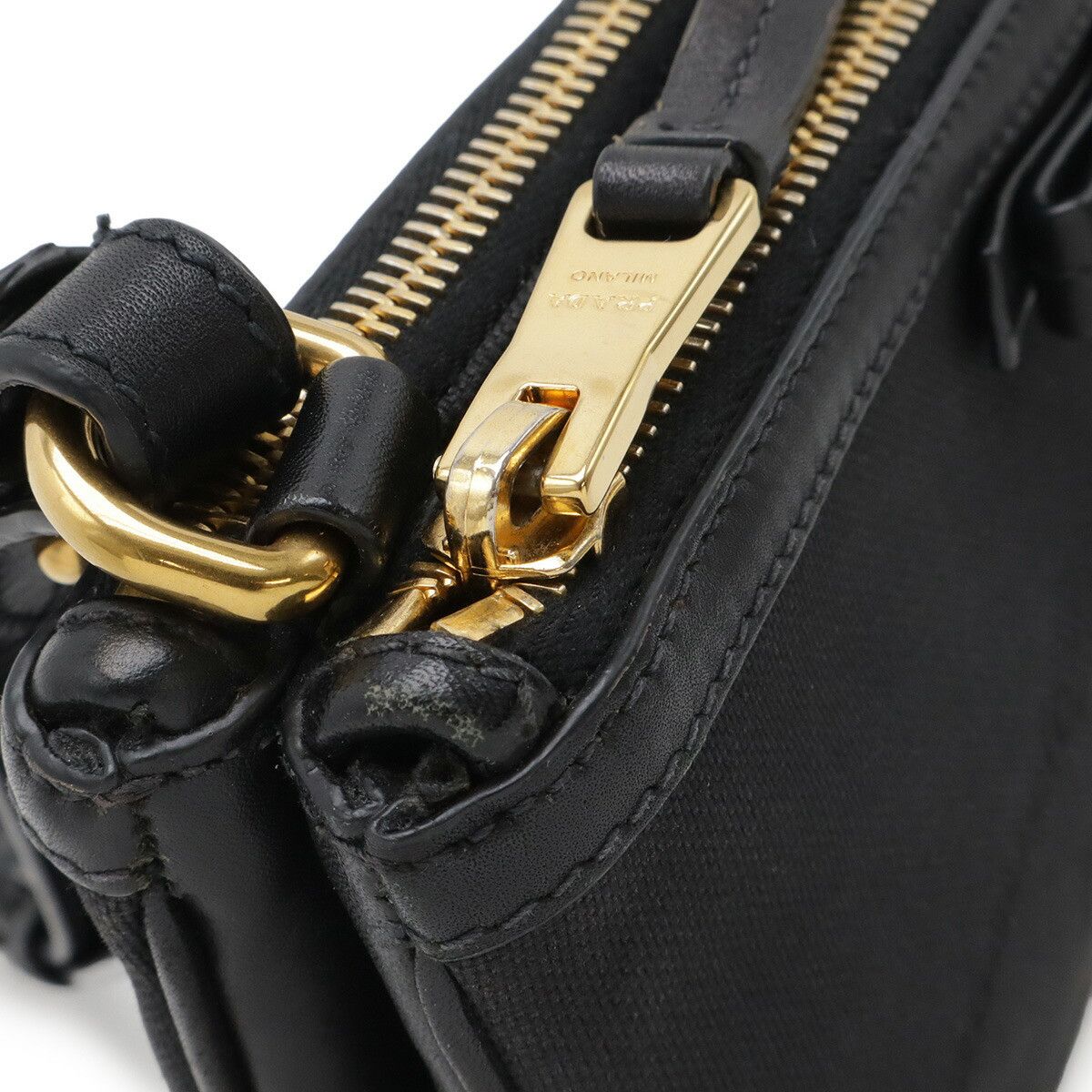 Prada Prada Prada Logo Jacquard Leather 2way Shoulder Bag Textile Shoulder Bag 1BH046 DUTY FREE for USA Size ONE SIZE - 5 Thumbnail