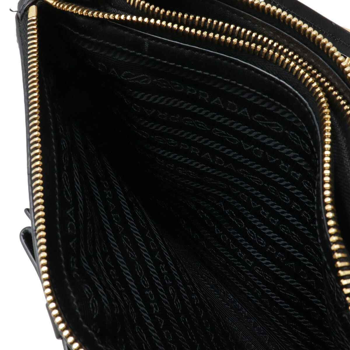 Prada Prada Prada Logo Jacquard Leather 2way Shoulder Bag Textile Shoulder Bag 1BH046 DUTY FREE for USA Size ONE SIZE - 7 Thumbnail