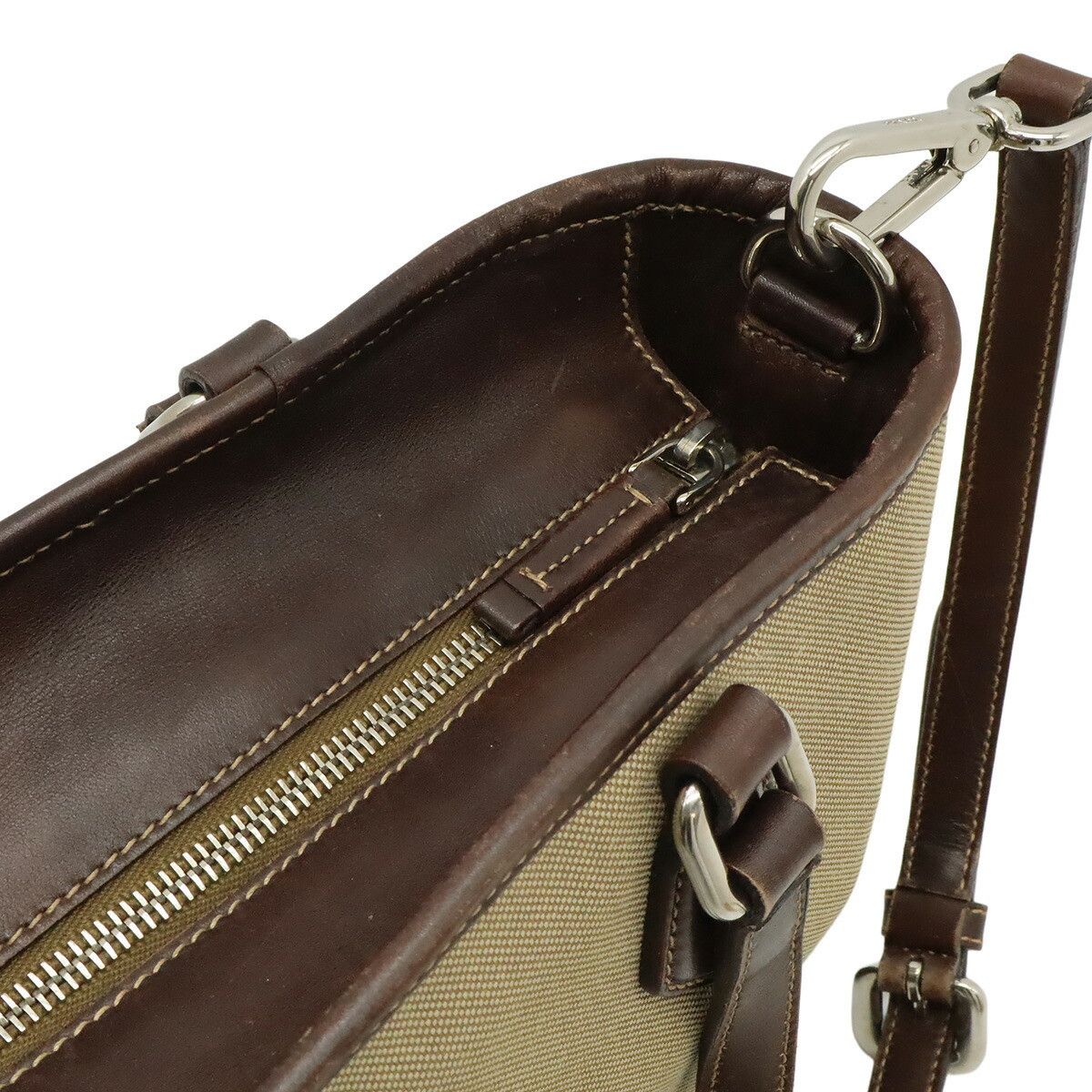 Prada Prada Prada Logo Jacquard Canvas Leather 2way Bag Textile Handbag BN1159 DUTY FREE for USA Size ONE SIZE - 5 Thumbnail