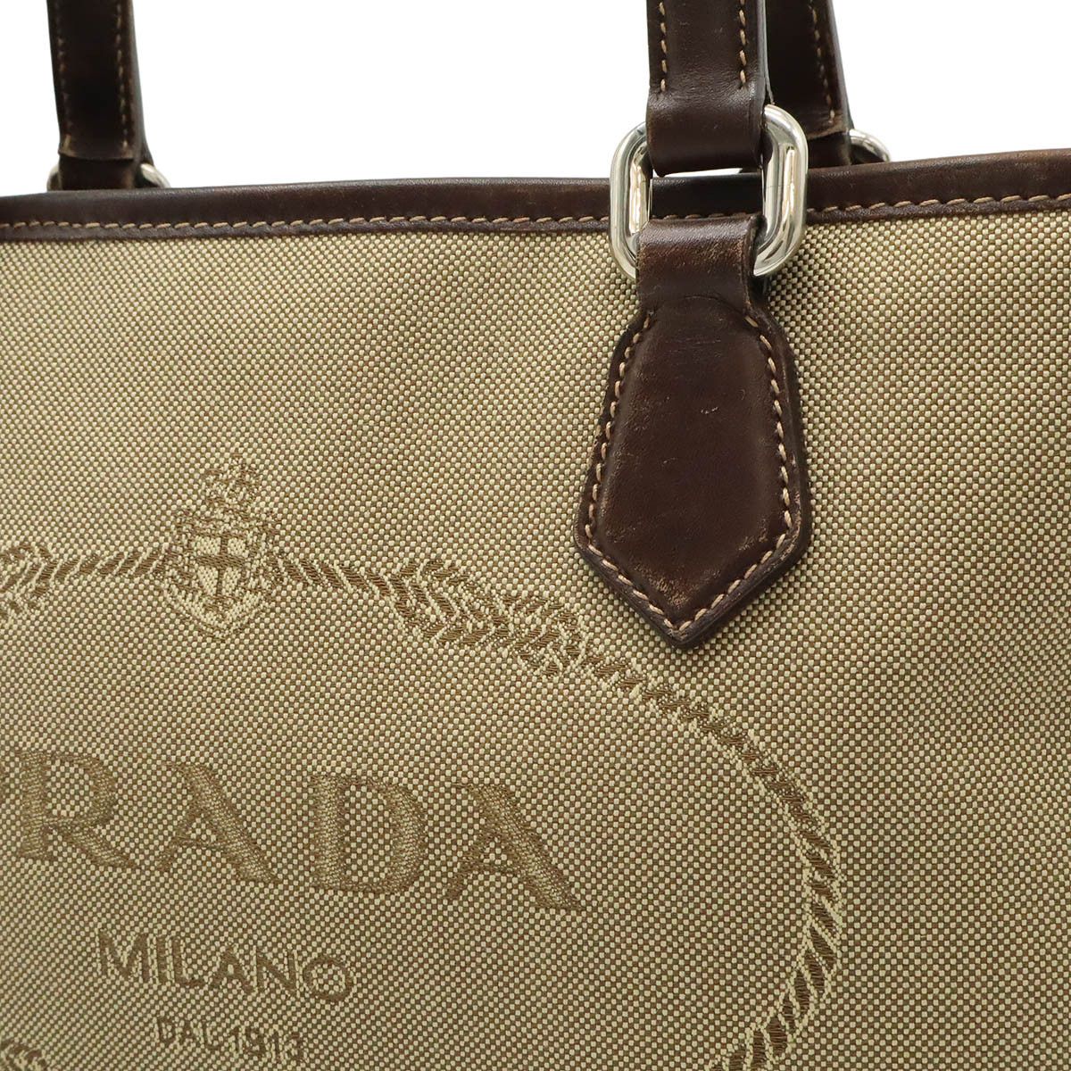 Prada Prada Prada Logo Jacquard Canvas Leather 2way Bag Textile Handbag BN1159 DUTY FREE for USA Size ONE SIZE - 9 Thumbnail