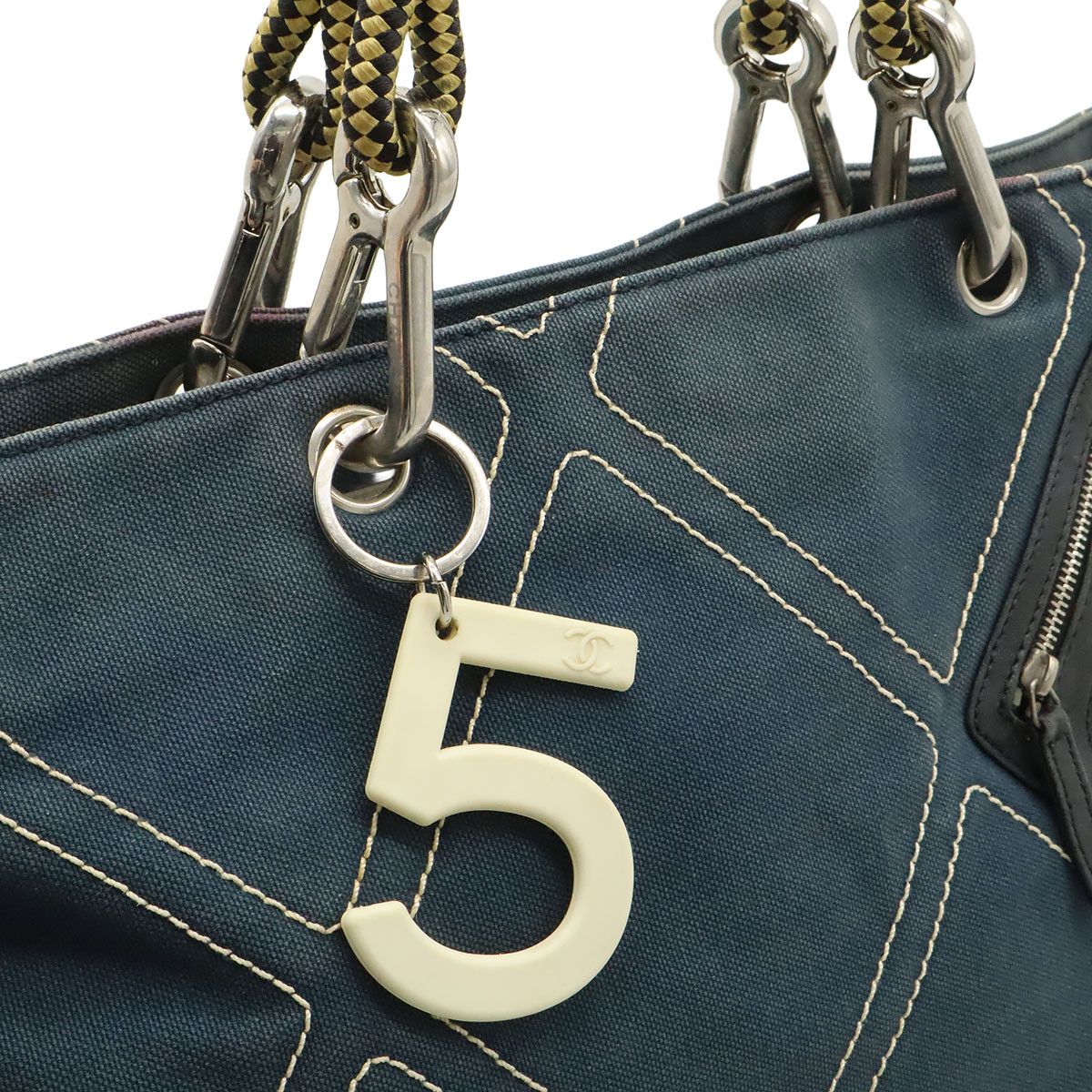 Chanel Chanel Chanel No5 Canvas Leather Tote Bag Textile Tote Bag A27208 DUTY FREE for USA Size ONE SIZE - 8 Thumbnail