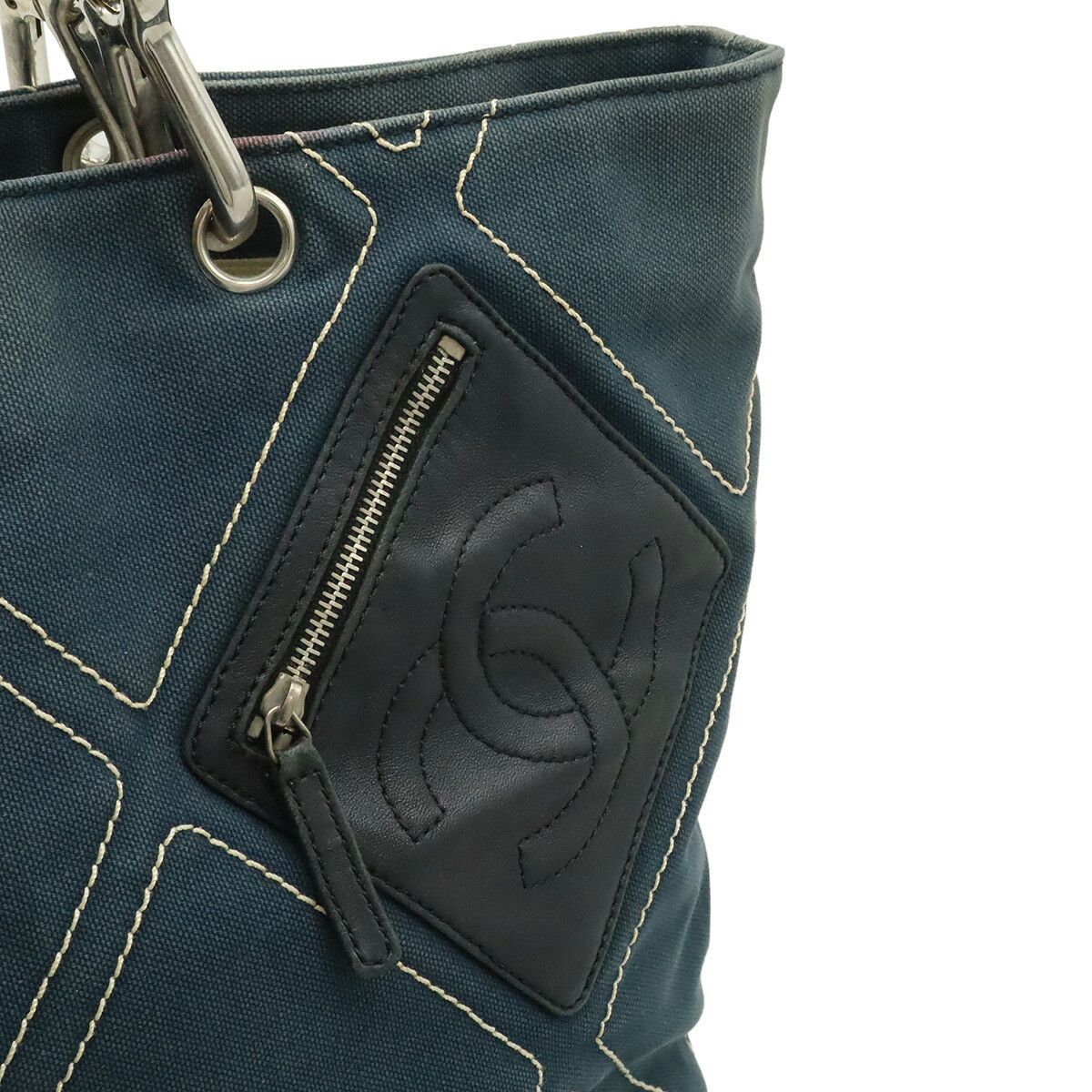 Chanel Chanel Chanel No5 Canvas Leather Tote Bag Textile Tote Bag A27208 DUTY FREE for USA Size ONE SIZE - 9 Thumbnail