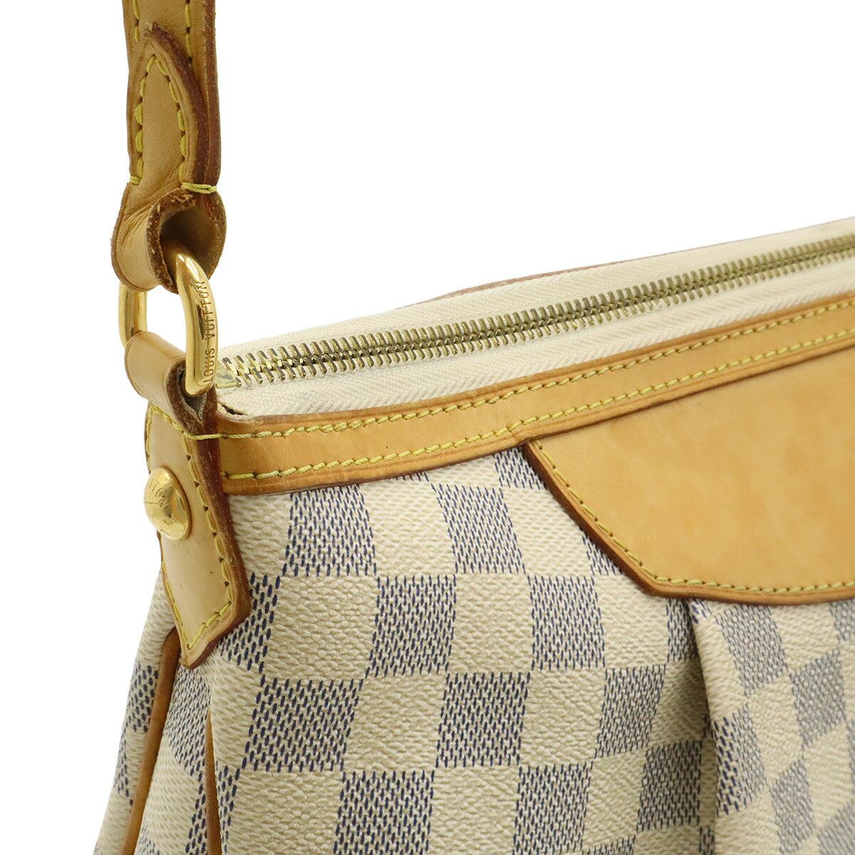Louis Vuitton Louis Vuitton Louis Vuitton Siracusa PM Damier Azur shoulder bag Textile Crossbody Bag N41113 DUTY FREE for USA Size ONE SIZE - 4 Thumbnail