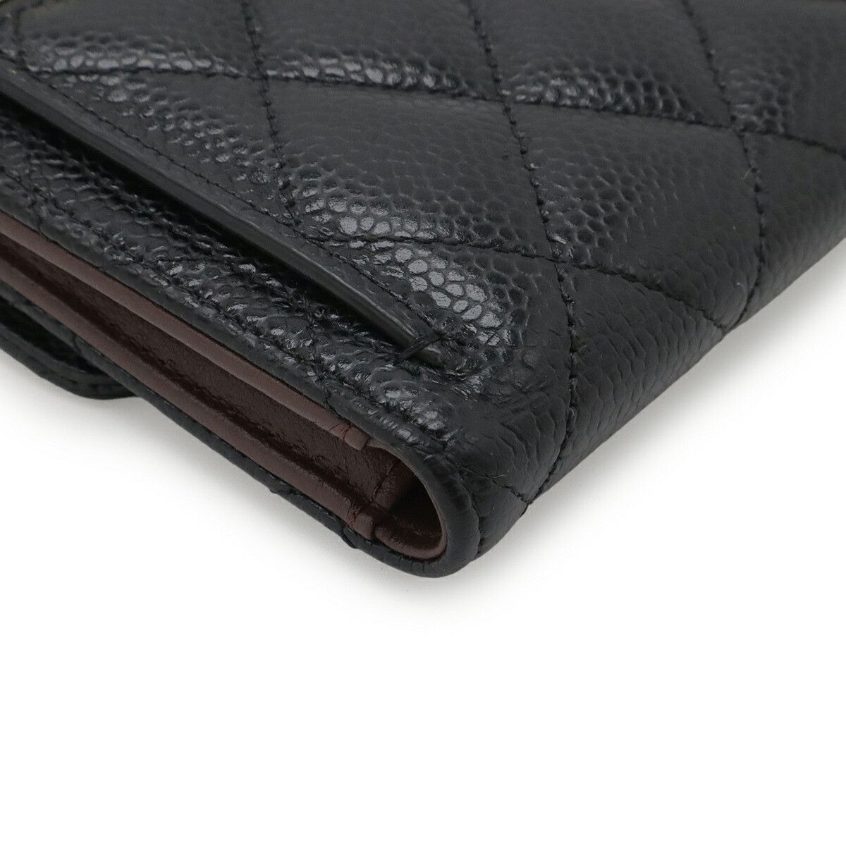 Chanel Chanel Chanel Classic Caviar Skin Wallet Leather Short Wallet AP0231 DUTY FREE for USA Size ONE SIZE - 3 Thumbnail