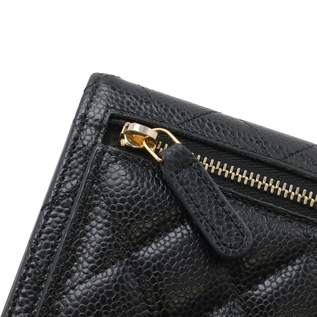 Chanel Chanel Chanel Classic Caviar Skin Wallet Leather Short Wallet AP0231 DUTY FREE for USA Size ONE SIZE - 5 Thumbnail