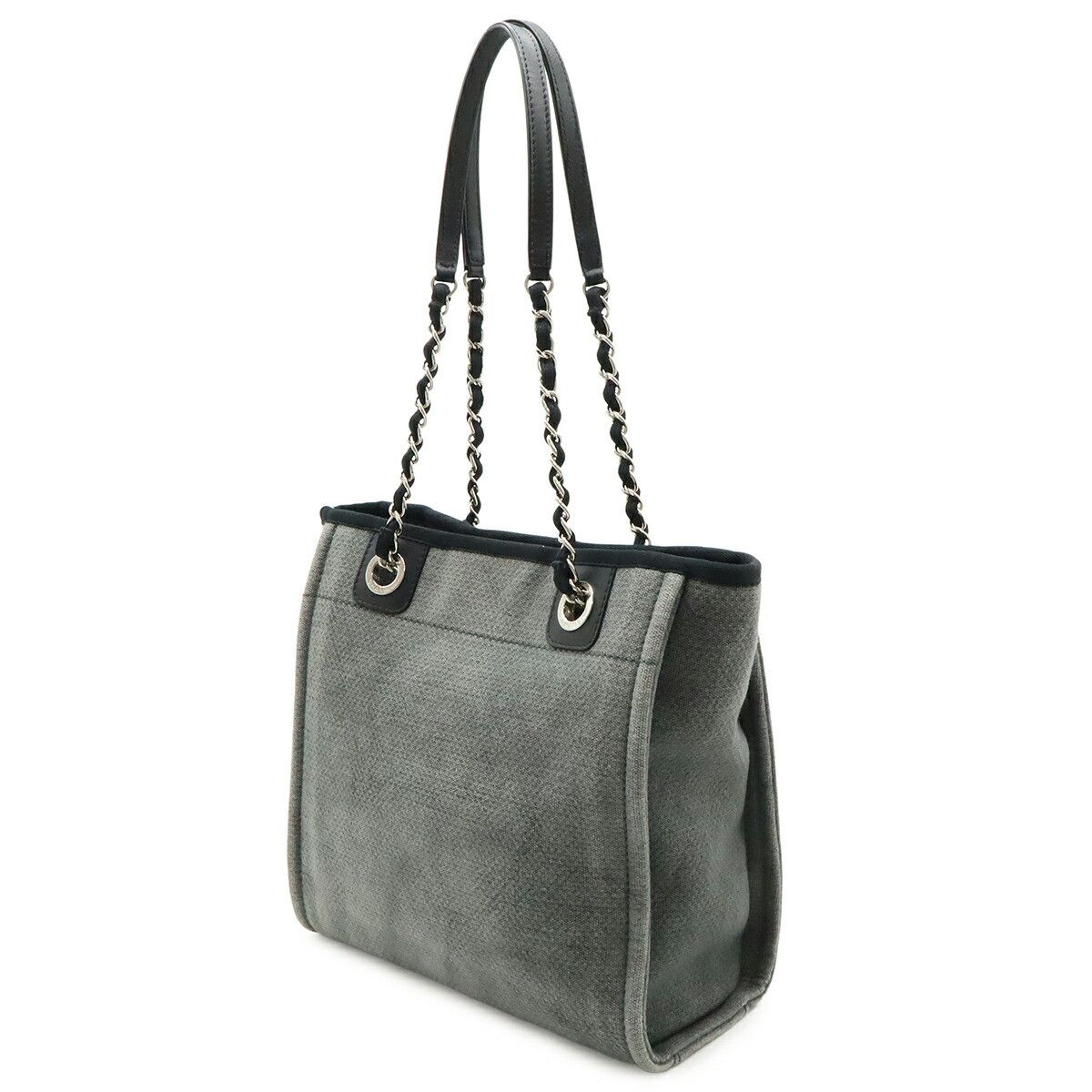Chanel Chanel Chanel Deauville Canvas Leather Tote Bag Textile Shoulder Bag A66939 DUTY FREE for USA Size ONE SIZE - 2 Thumbnail