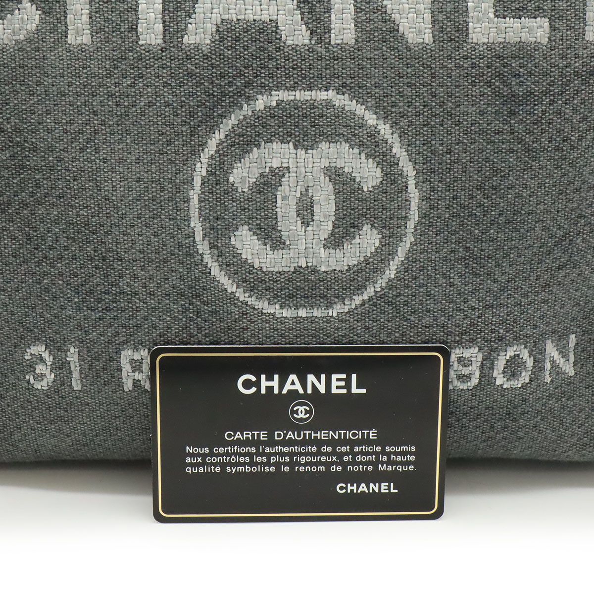 Chanel Chanel Chanel Deauville Canvas Leather Tote Bag Textile Shoulder Bag A66939 DUTY FREE for USA Size ONE SIZE - 8 Thumbnail