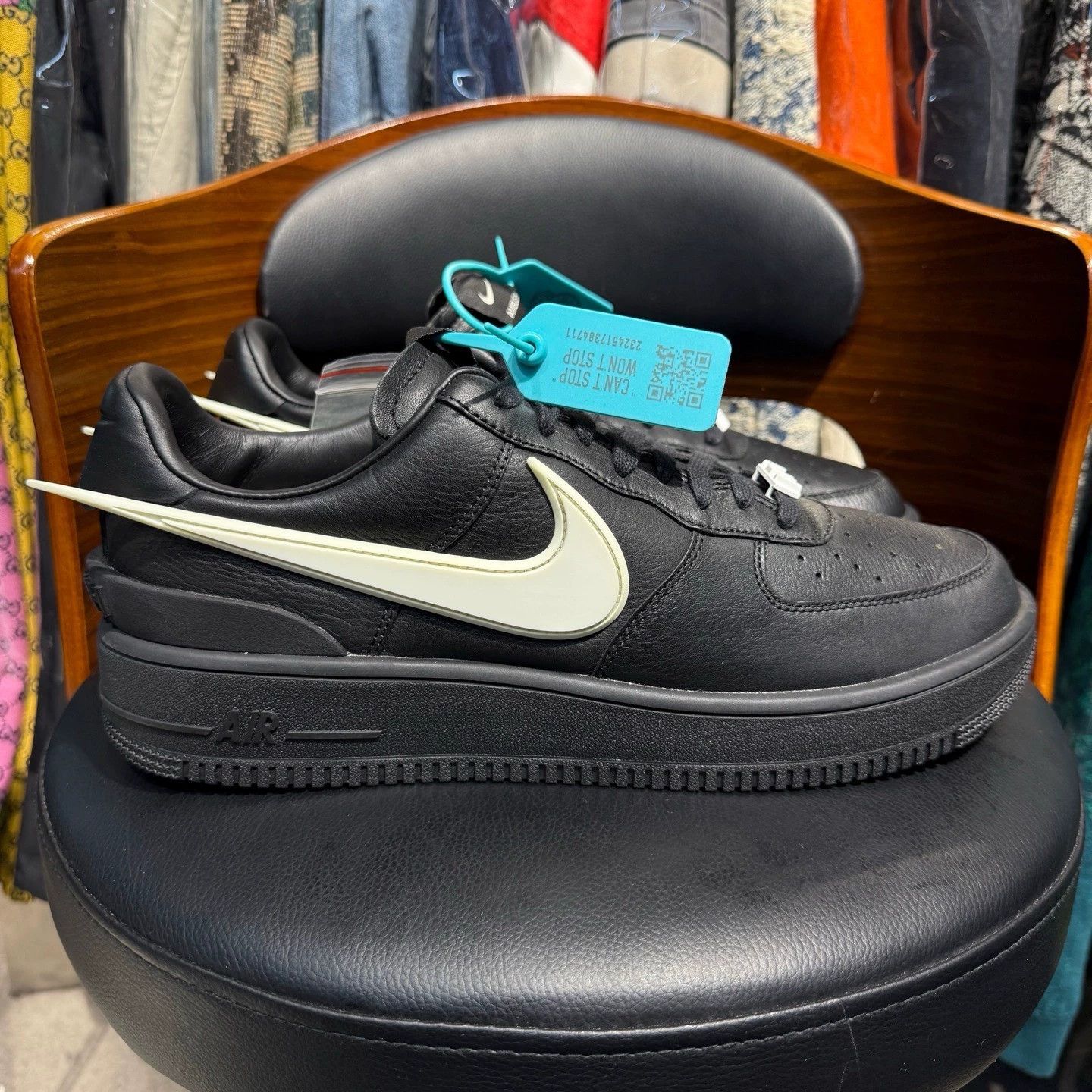 Nike Ambush AF1 Black Lowtop Sneakers 47.5 Men Size US 14 / EU 47 - 4 Thumbnail